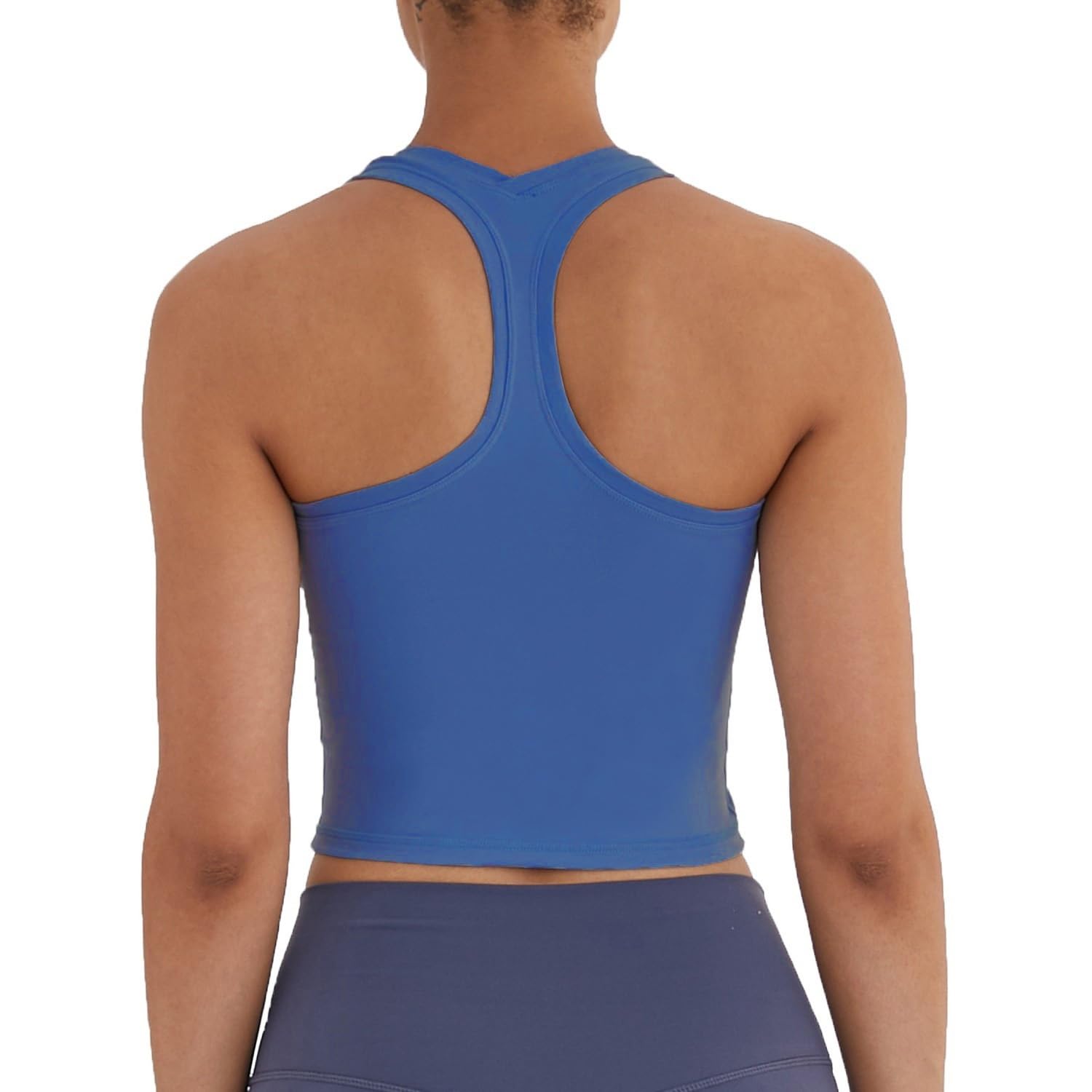 Women's Cropped Racerback Tank Tops - Breathable Workout Shirts for Running, Yoga & Gym - Lightweight Activewear for Women - Perfect for Fitness, Training & Summer Sports
