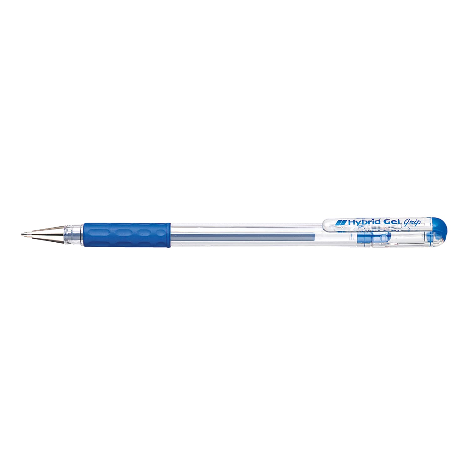 Pentel 0.6mm Hybrid Grip Vivid Gel Ink Pen with Comfortable Rubber Finger Grip - Blue - Perfect for Writing, Sketching, and Note-Taking