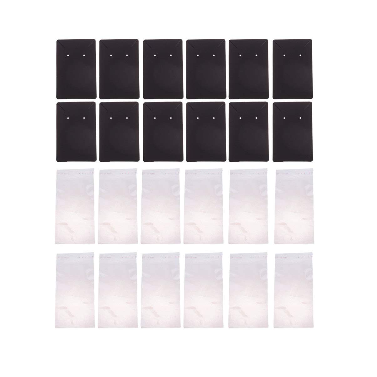 HEALLILY 100pcs Blank Paper Earring Tags - Jewelry Display Cards for Stud & Dangle Earrings - Perfect for Handmade Earring Packaging & Retail Store Displays