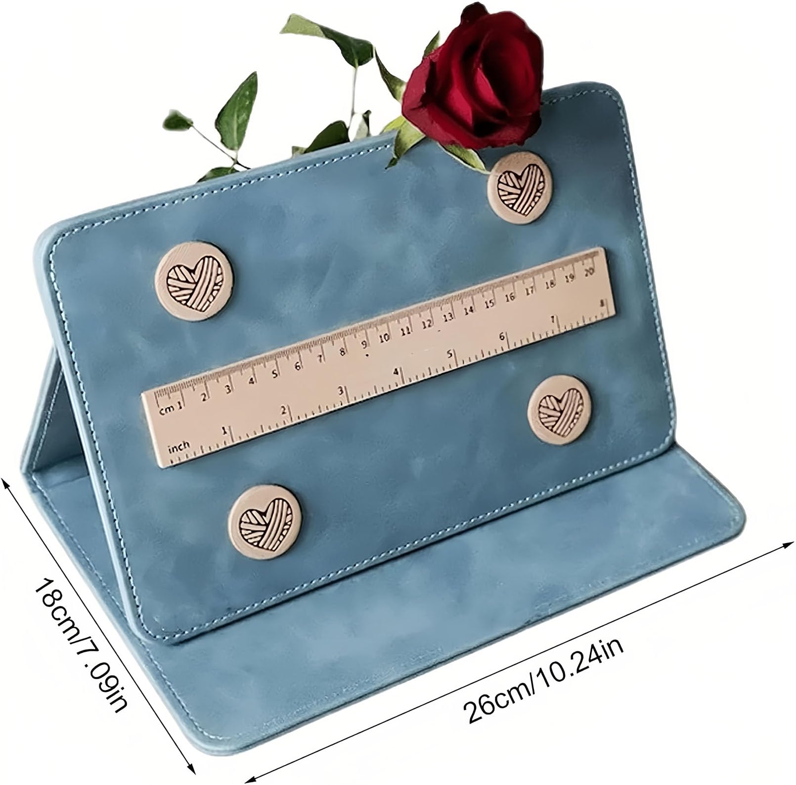 Magnetic Knitting Chart Holder - Foldable Cross Stitch Pattern Board for Knitting & Crochet Projects | Portable Craft Accessory for Knitters & Crocheters | Perfect for Travel, Home & Craft Room Organization