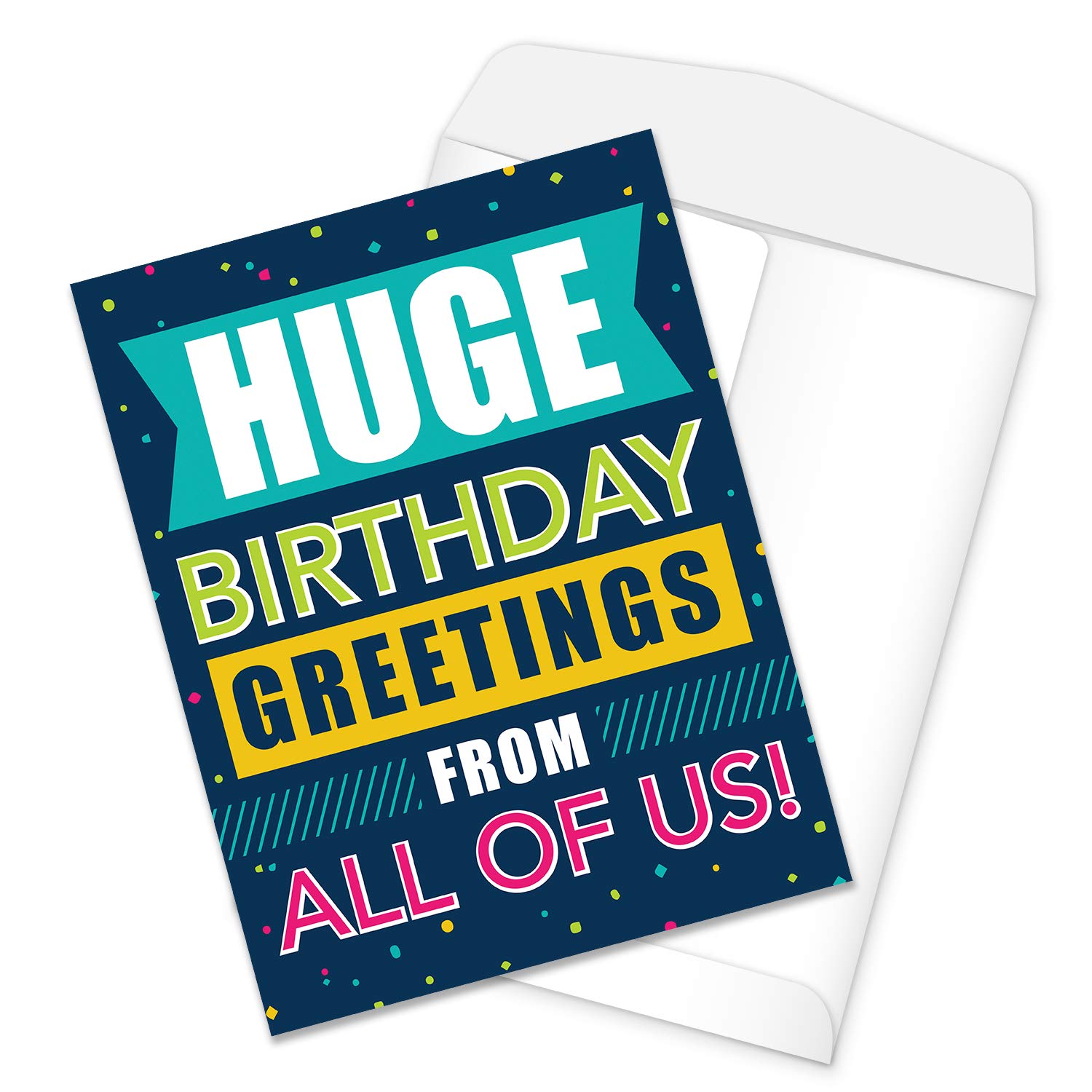 Canopy Street Big Birthday Card - 8.5 x 11 Inch Large Greeting Card for Group Signatures | Perfect for Office Celebrations, Family Gatherings & Special Occasions