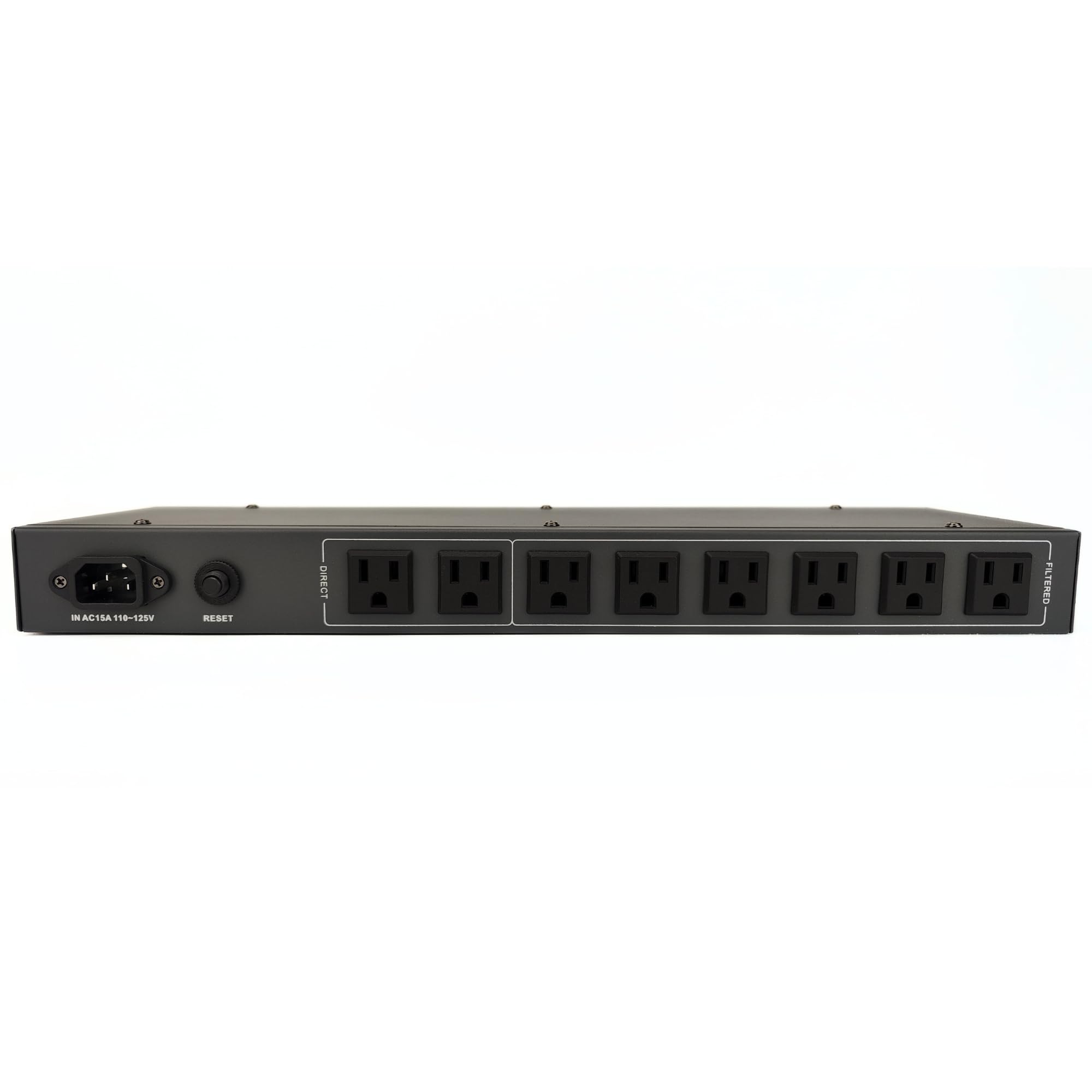 1U Rackmount Power Conditioner - AC Noise Filter & Surge Protector for Home Theater, Studio & Server Racks (Silver)