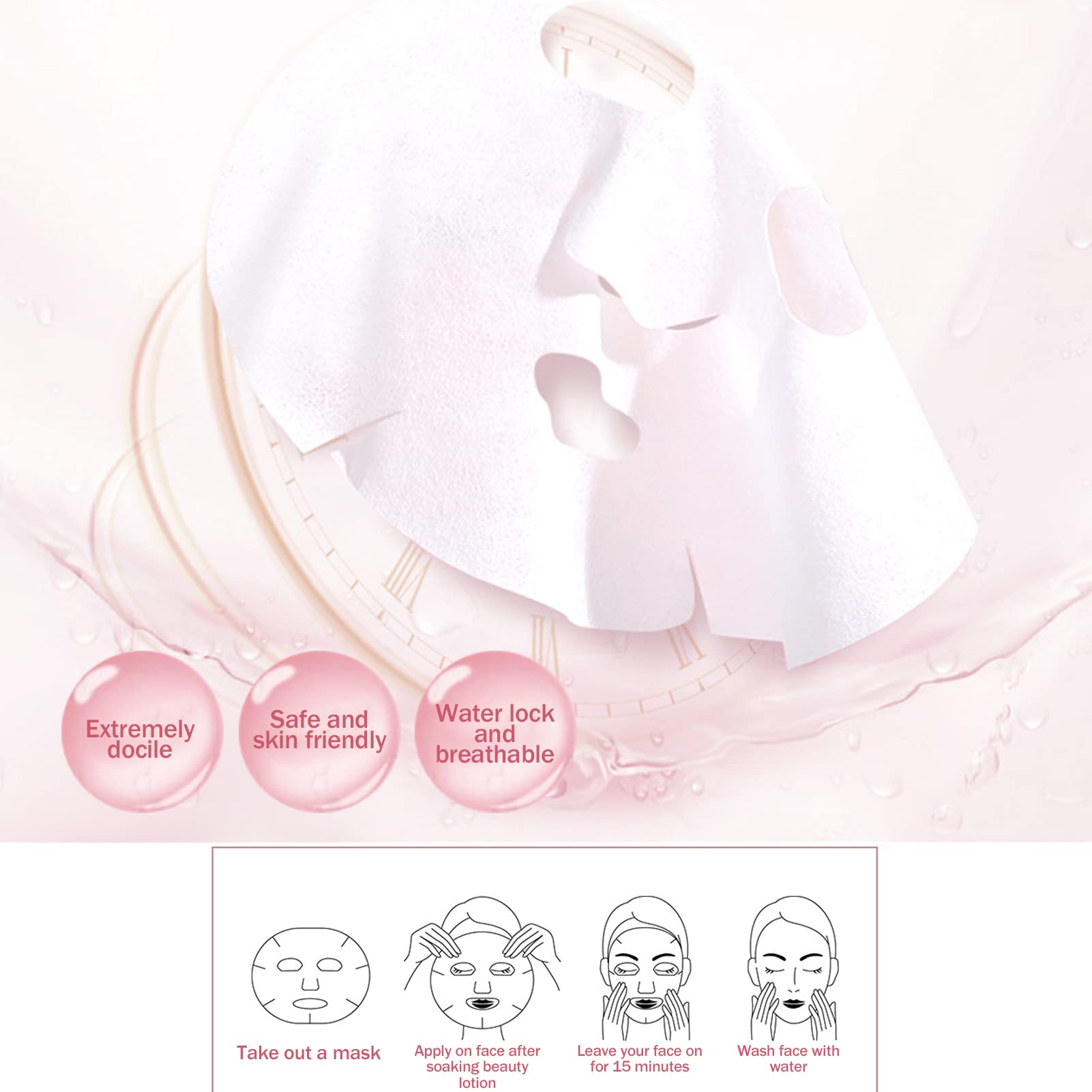 Premium DIY Facial Paper Sheets for Skincare & Cosmetics | Soft & Gentle Daily Use | Perfect for Makeup Removal, Face Masks & Beauty Routines