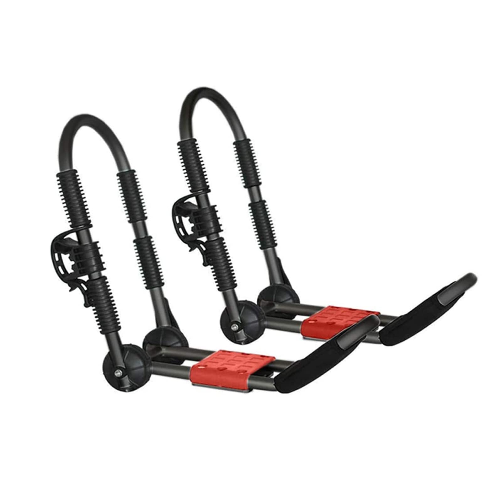 Universal Folding Kayak Rack J Bar - Heavy Duty Aluminum Canoe Carrier for SUV, Sedan, Truck Roof Rack | Fits Oval & Square Crossbars | Water Sports, Camping, Outdoor Adventures (1 Pair, Black)