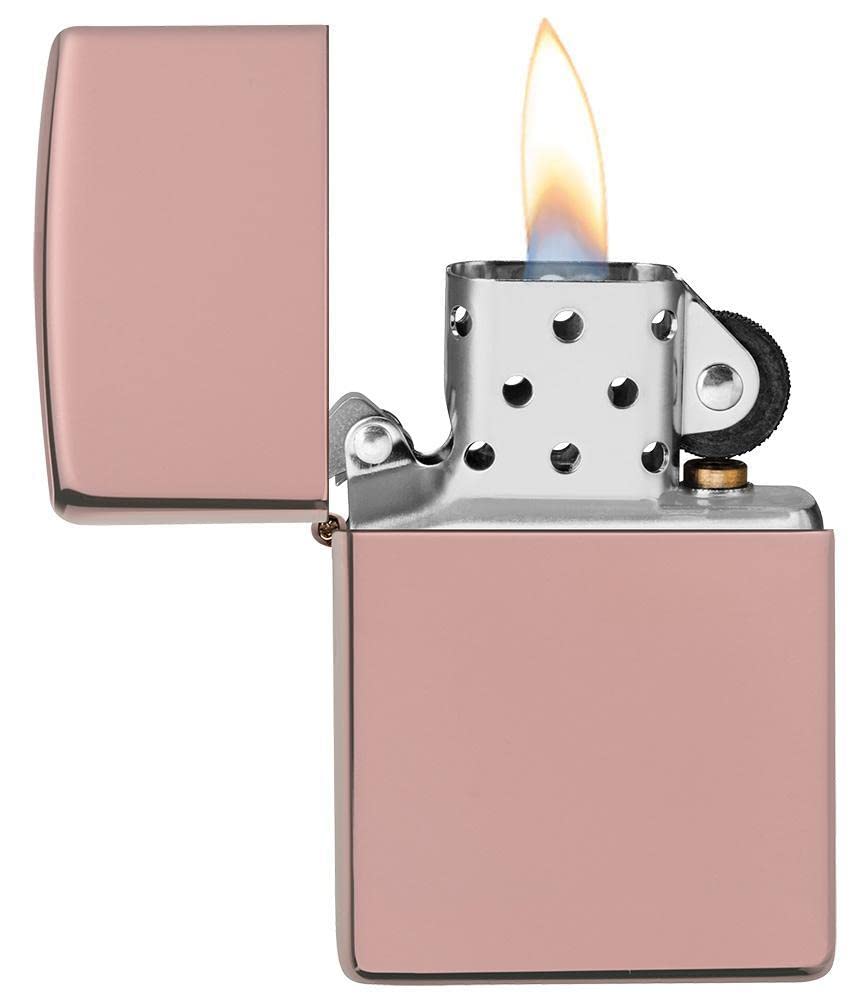 Personalized Engraved Zippo Windproof Lighter - Rose Gold 49190 with Custom Message, Perfect for Gifts, Collecting & Outdoor Adventures