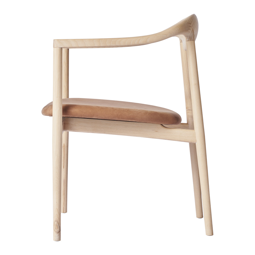 Modern Jari Dining Chair - Sturdy Wooden Dining Room Chair with Upholstered Seat - Perfect for Kitchen, Dining Room, and Home Office Use