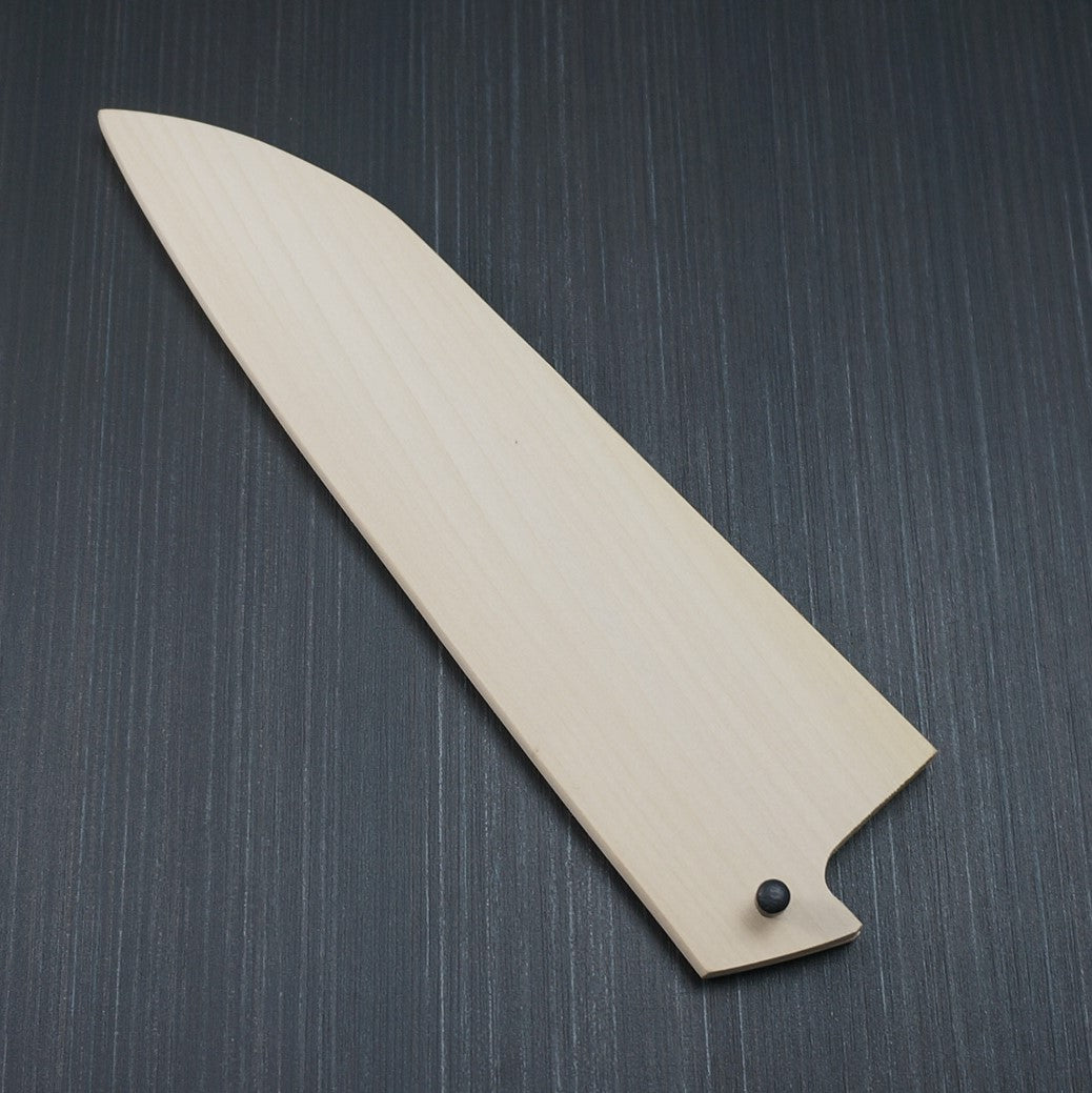 Premium SAYA Ebony Wood Sheath for 180mm Japanese Santoku Knife - Protective Blade Cover for Kitchen, Camping & Outdoor Cooking