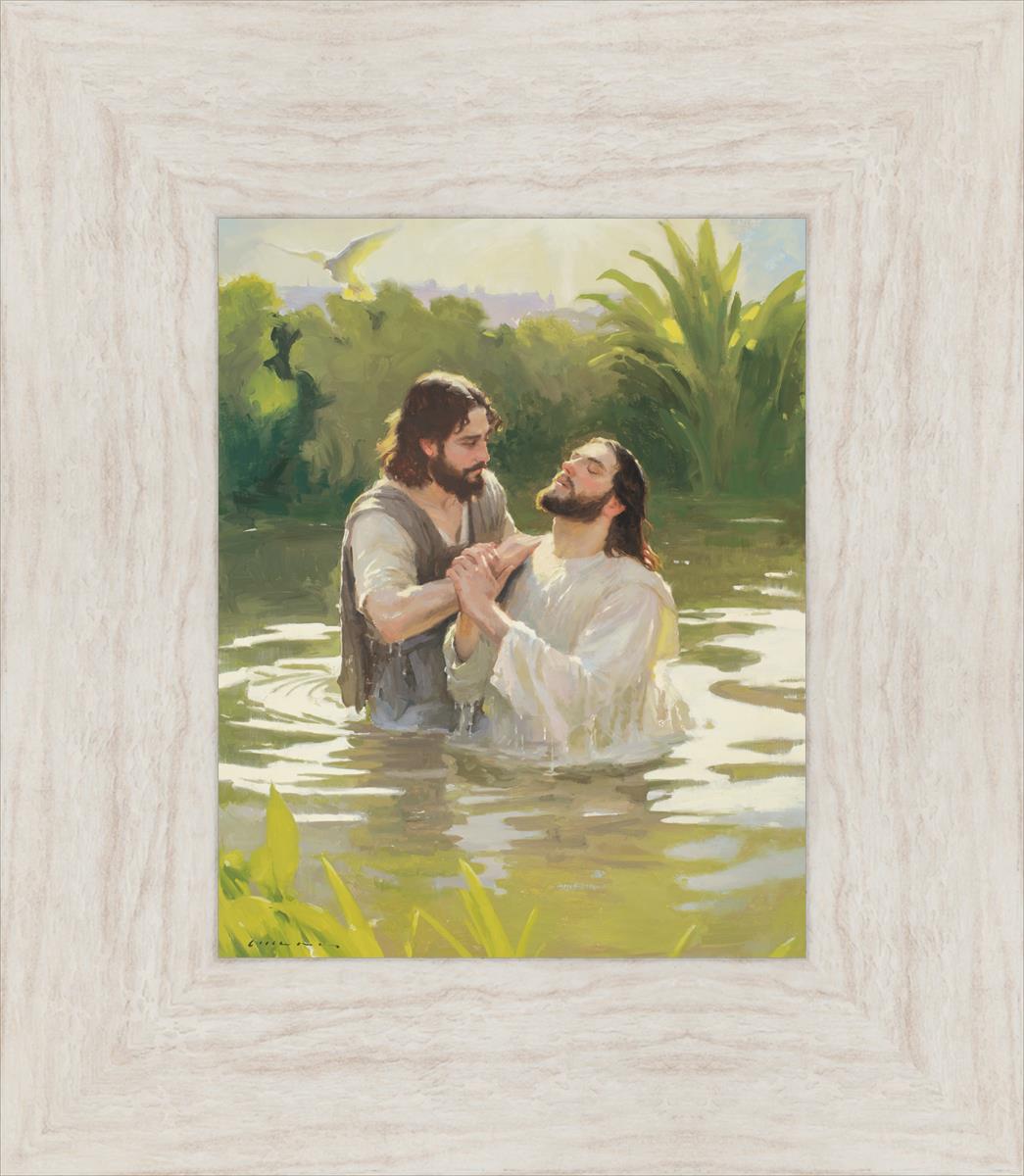 Baptism of The Savior - Religious Christian Wall Art for Home & Church Decor - Perfect for Baptism Ceremonies & Spiritual Inspiration