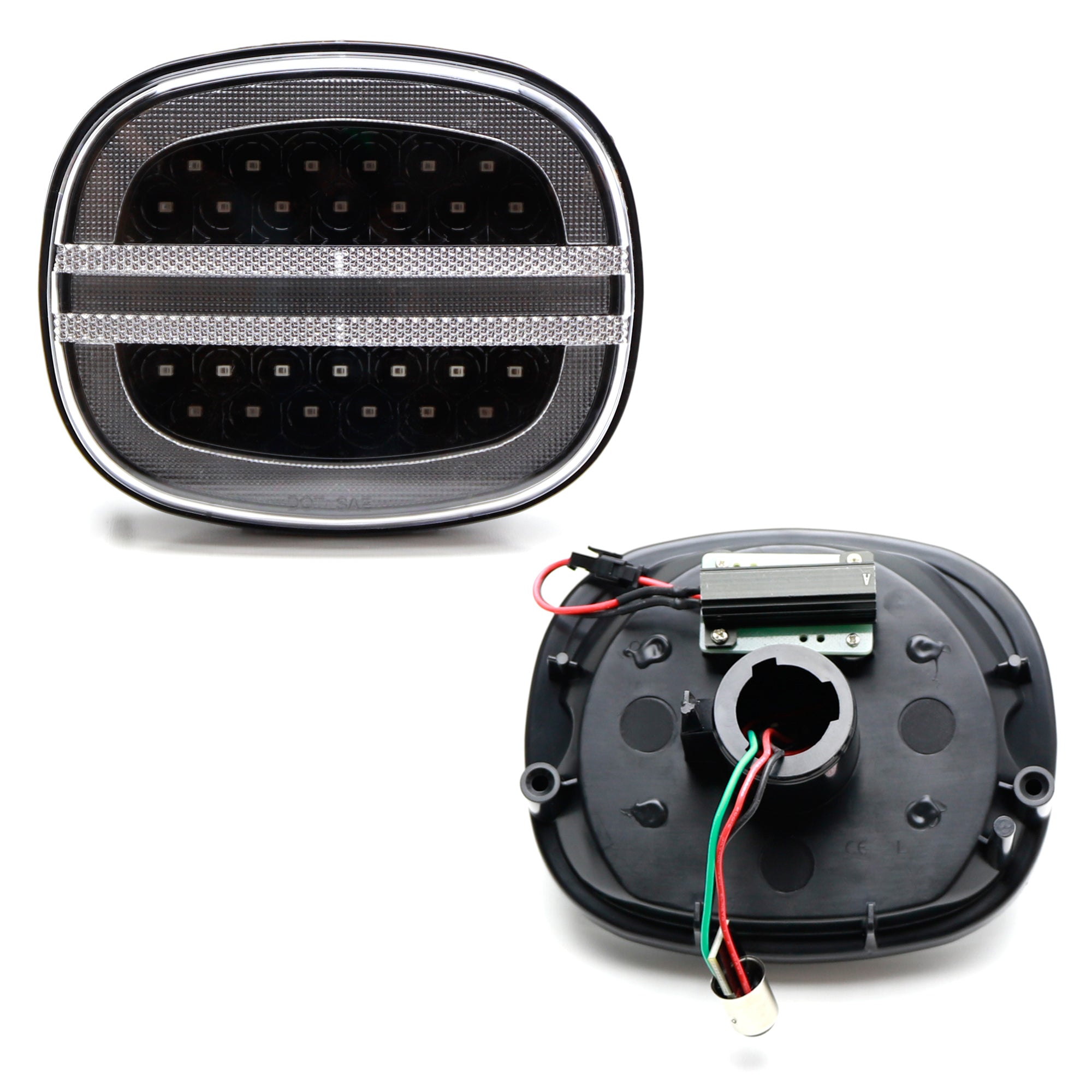 Clear Lens with Black Interior Full LED Halo/Laser Tail Lights for 1990-1996 C4 Corvette - High-Performance Lighting Upgrade for Night Driving & Car Shows