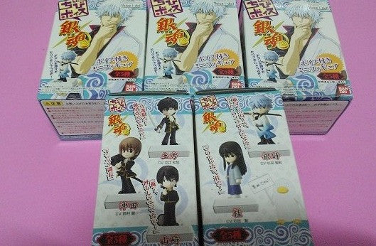 Bandai Gintama Anime Figures - 5-Piece Sound Trading Collection Set for Display & Gifts | Perfect for Anime Fans, Collectors & Home Decor