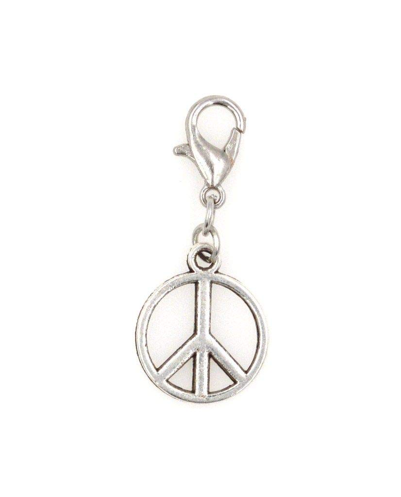 96PCS Peace Sign Charms for Jewelry Making - Clip On Pendants for Necklaces, Bracelets & DIY Crafts - Perfect for Gifts, Party Favors & Boho Style Accessories