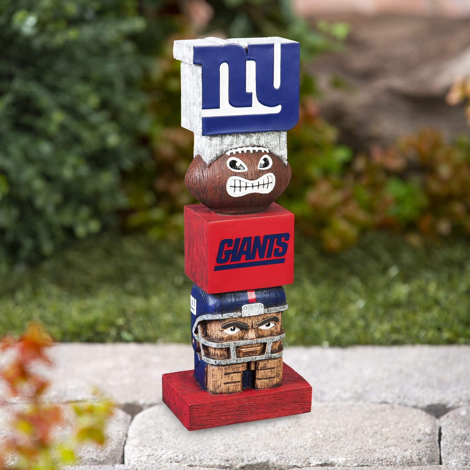 Official NFL New York Giants Tiki Totem - Team Sports America Licensed Football Fan Decor for Home, Office & Game Day Parties
