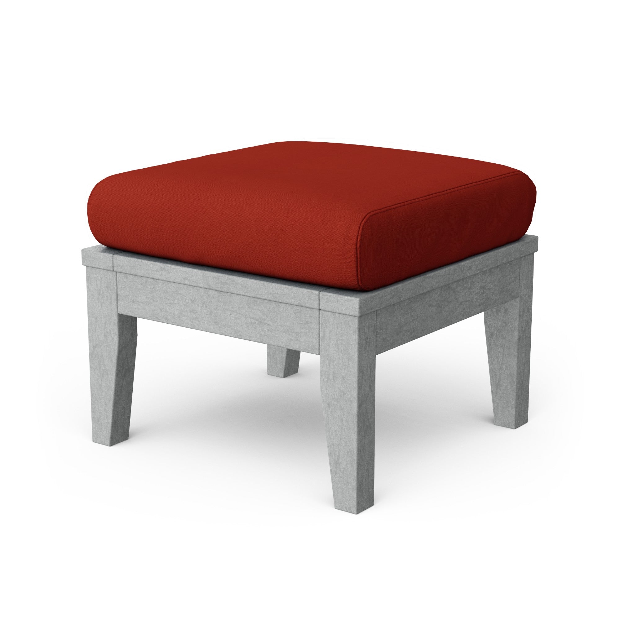 Heritage Deep Seating Ottoman with Tufted Cushion - Outdoor Patio Furniture for Relaxing in Garden, Poolside or Deck