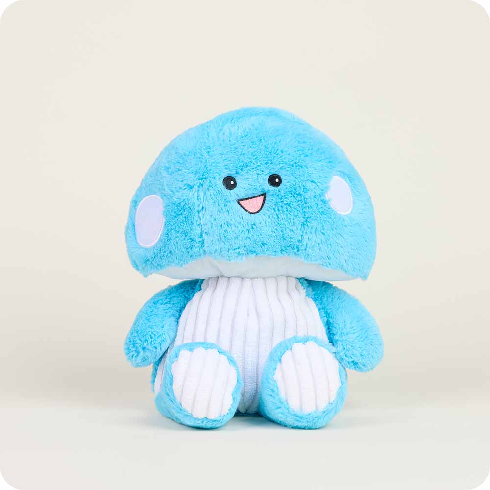 Cozy Blue Mushroom Warmies - Microwaveable Plush Heating Pad for Stress Relief & Pain Relief - Perfect for Kids, Adults & Cold Weather Comfort