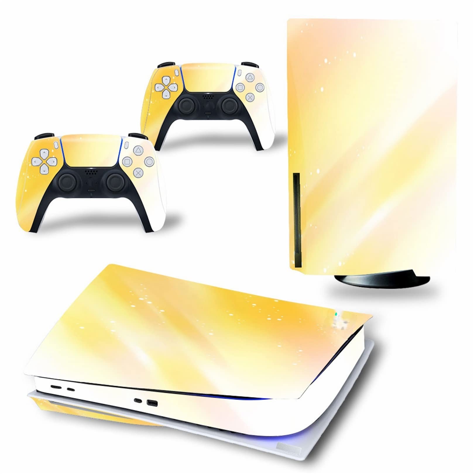 Premium PS5 Skin Cover for Disc & Digital Edition Console & Controller - Scratch-Resistant Vinyl Wrap, Bubble-Free Application, Anti-Scratch Protection (Disc Version) - Perfect for Gaming Protection and Customization