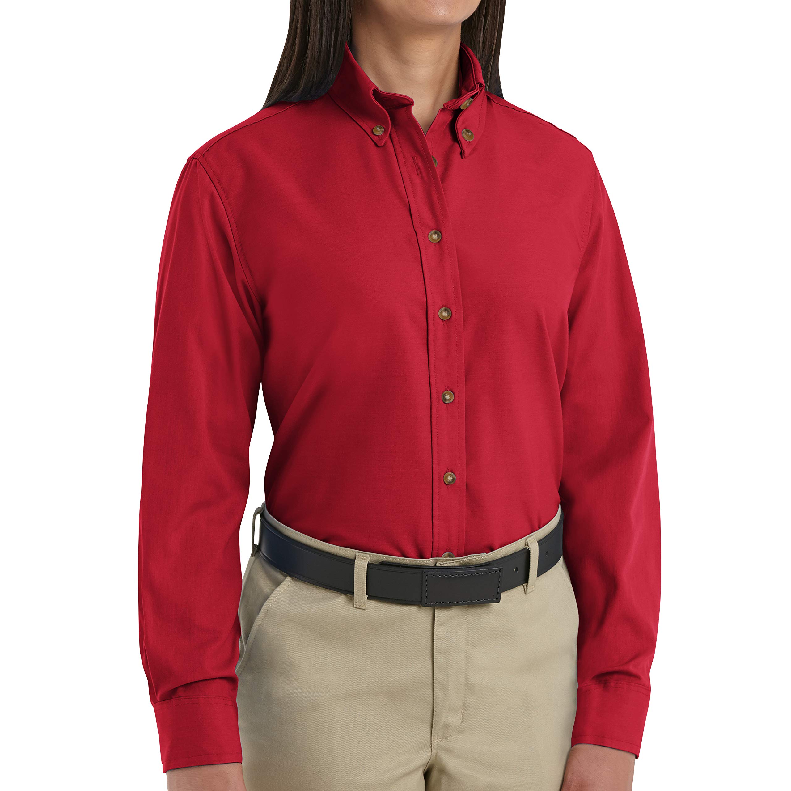 Red Kap Women's Poplin Dress Shirt - Professional Office Wear & Business Casual Attire for Women | Comfortable & Stylish Work Blouse