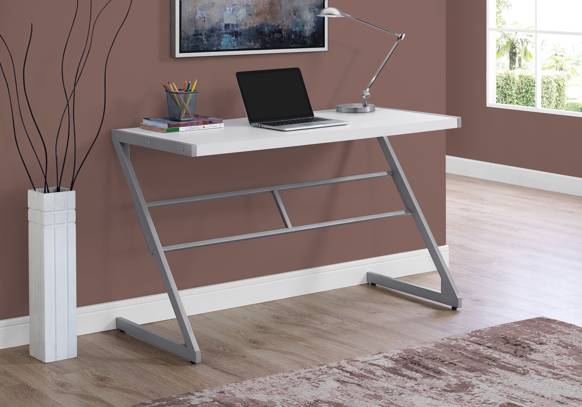 48L White & Silver Metal Office Storage Cabinet - Perfect for Organizing Files, Supplies & Equipment in Home or Business Workspaces