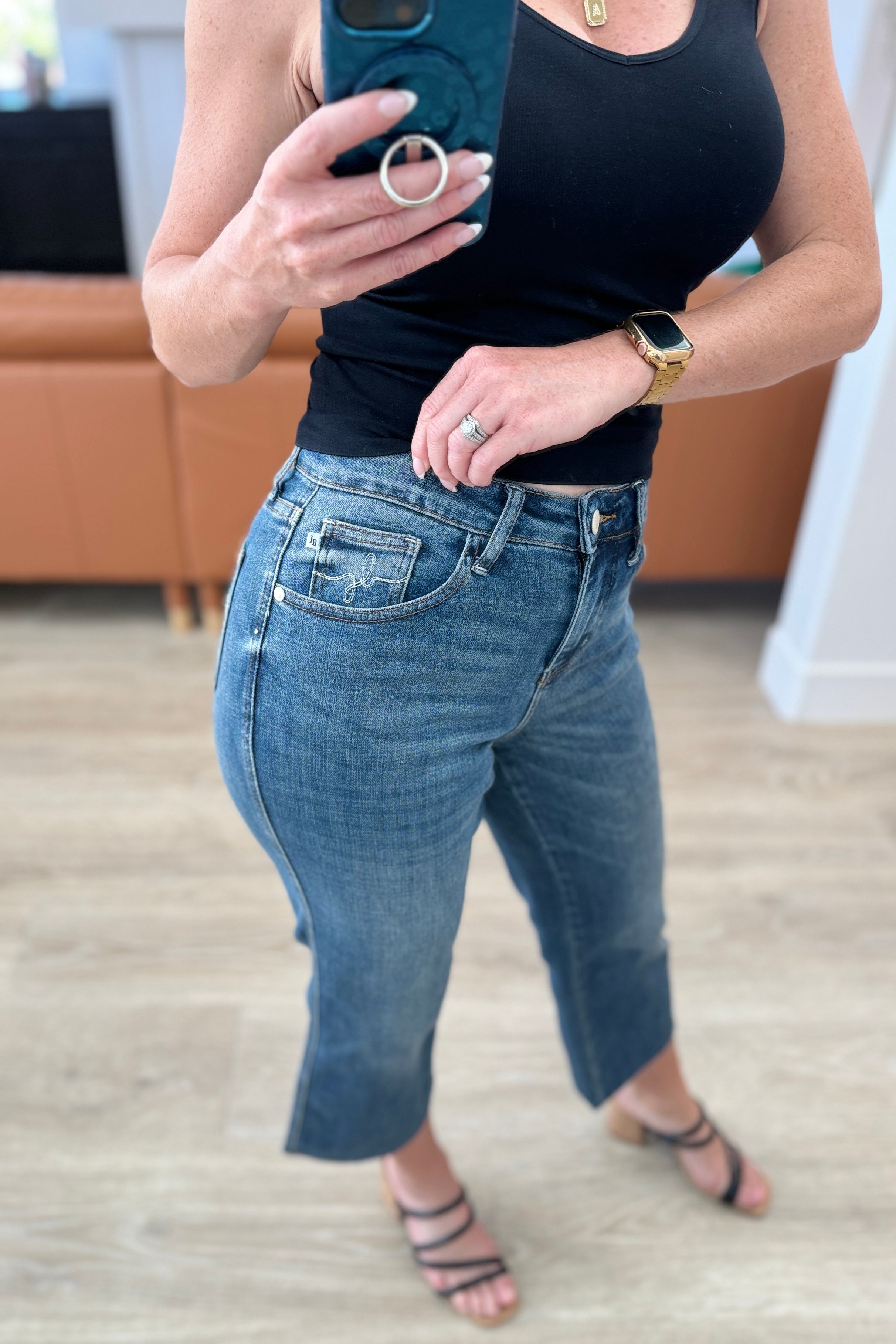 Hayes High Rise Wide Leg Crop Jeans for Women - Comfortable Stretch Denim Pants for Casual Outfits, Workwear & Street Style Fashion