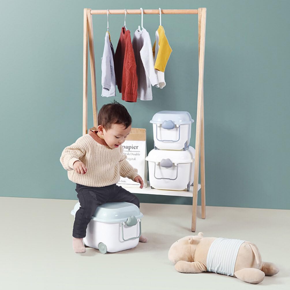 Cabilock Plastic Storage Bins with Lids - Organizer for Closet, Office & Playroom