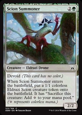 Magic The Gathering Scion Summoner Foil Card (123/184) - Oath of The Gatewatch MTG Collectible - Perfect for Deck Building & Trading
