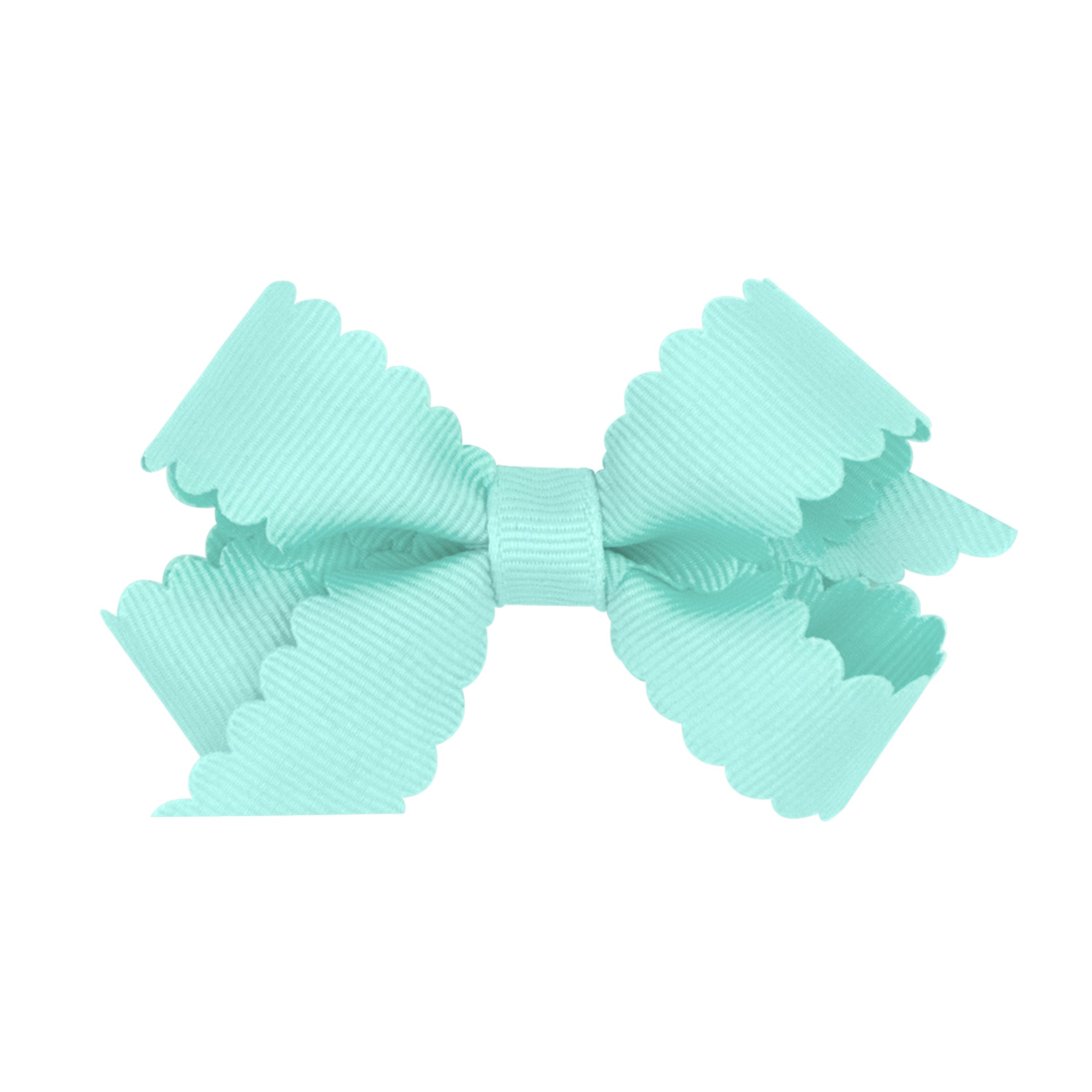 Elegant Mini Scallop Edge Hair Bow for Girls - Cute Ribbon Hair Accessories for Parties, Weddings & Daily Wear