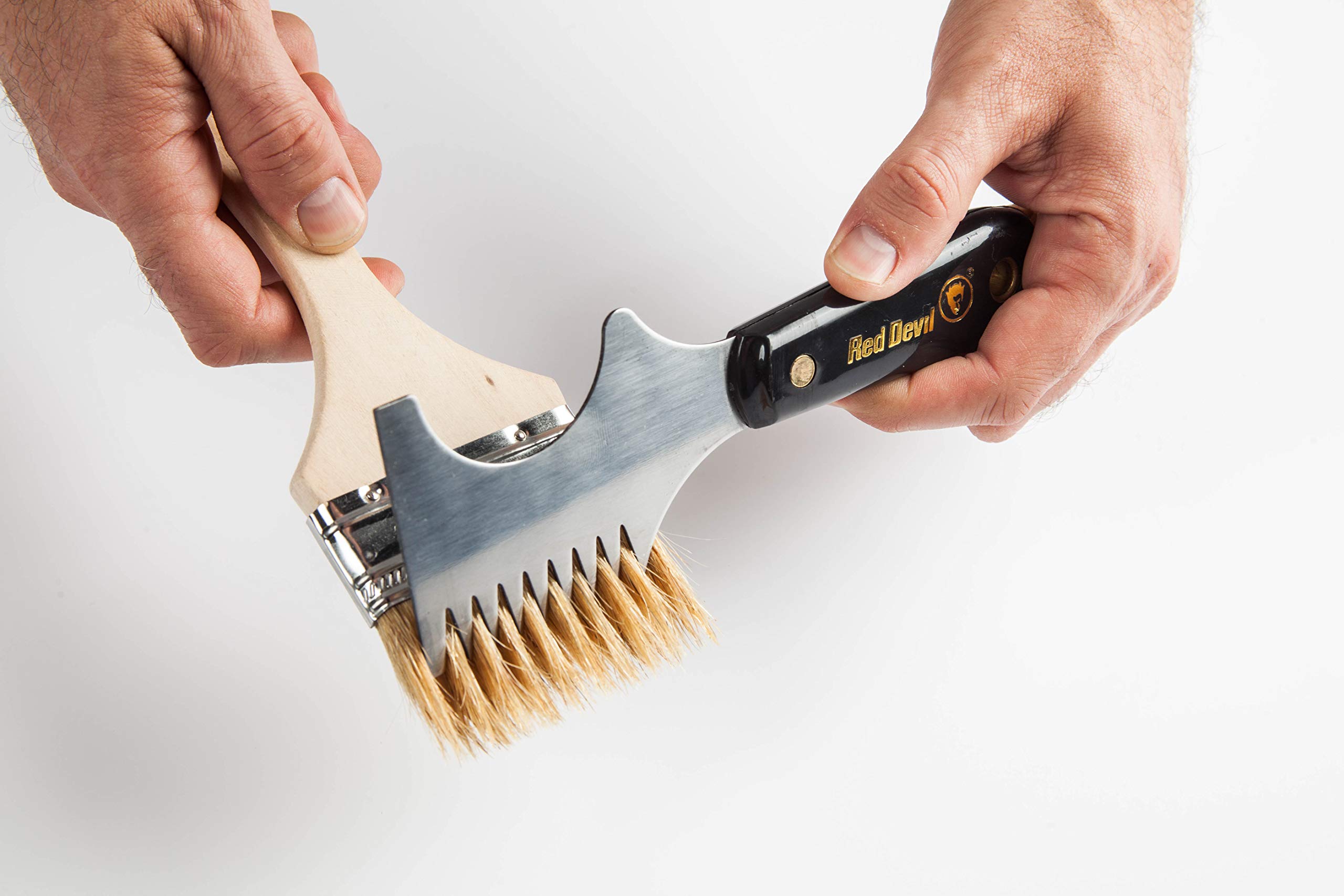 Red Devil 4260 Paint Brush and Roller Cleaner - 2.5 Inch Gray Tool for Professional Painters & DIY Home Improvement Projects - Perfect for Cleaning Oil & Latex Paint from Brushes After Painting Walls, Furniture & Crafts