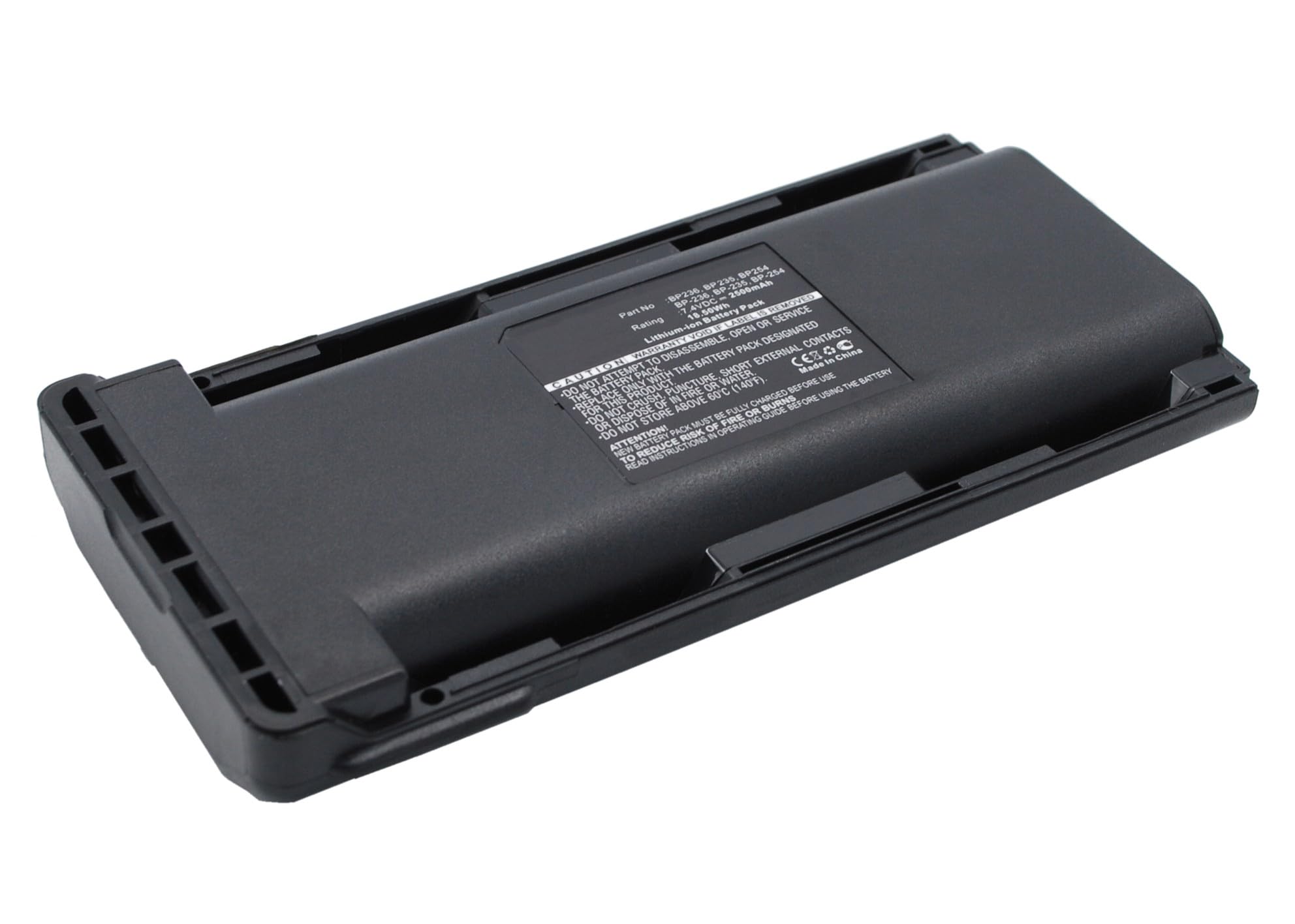 Synergy Digital 2-Way Radio Battery for Icom IC-F70S - 2500mAh Li-ion High Capacity Replacement (BP-235 Compatible) - Perfect for Security, Construction & Outdoor Communication