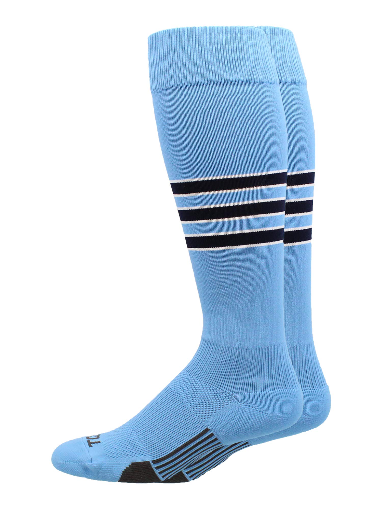 MadSportsStuff Striped Baseball & Softball Socks - Over The Calf Length for Men, Women, Boys & Girls - Perfect for Games, Practice & Team Sports