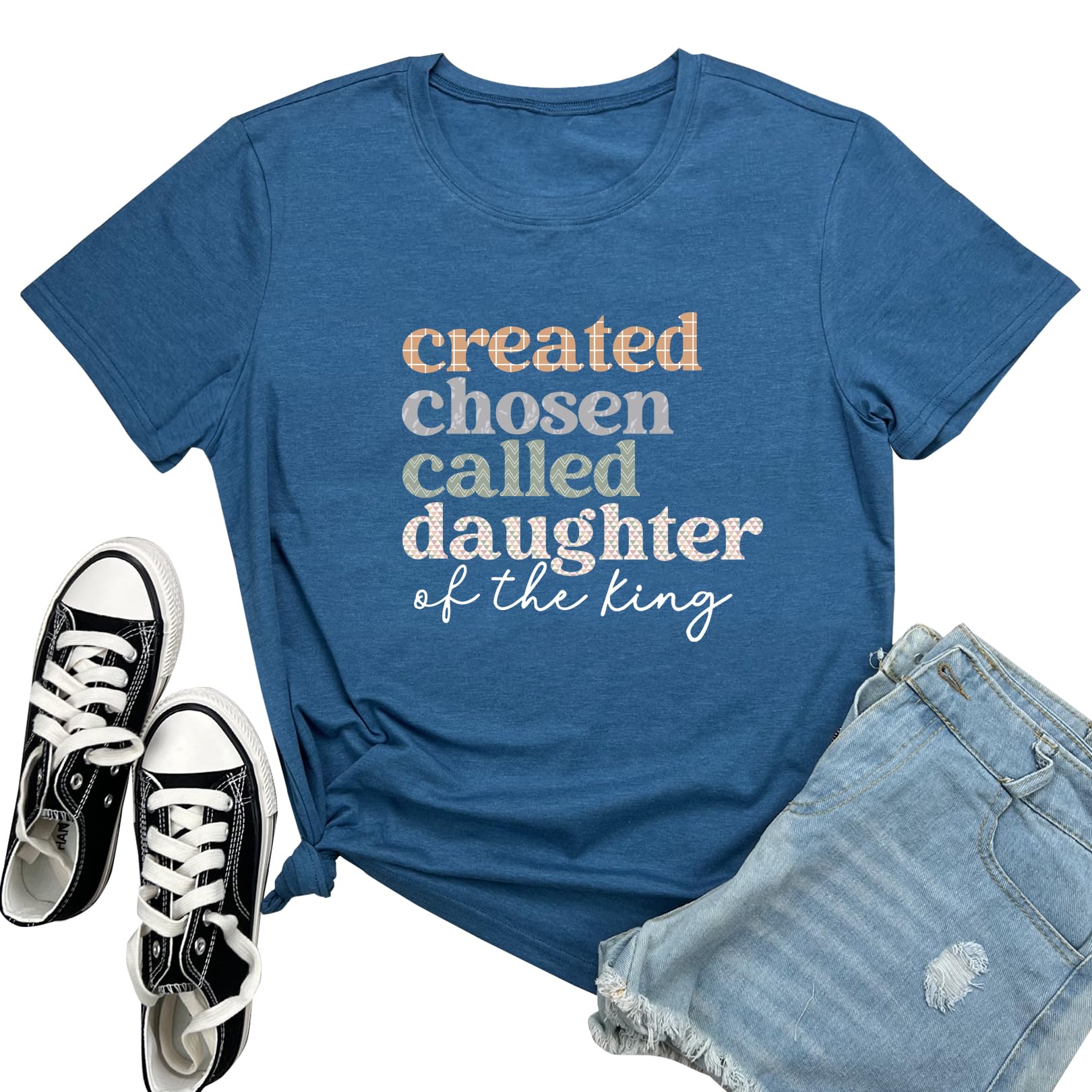 LOOKFACE Women's Casual Crewneck Graphic T-Shirt - Soft, Comfortable & Stylish Tee for Everyday Wear, Outfits, and Street Fashion
