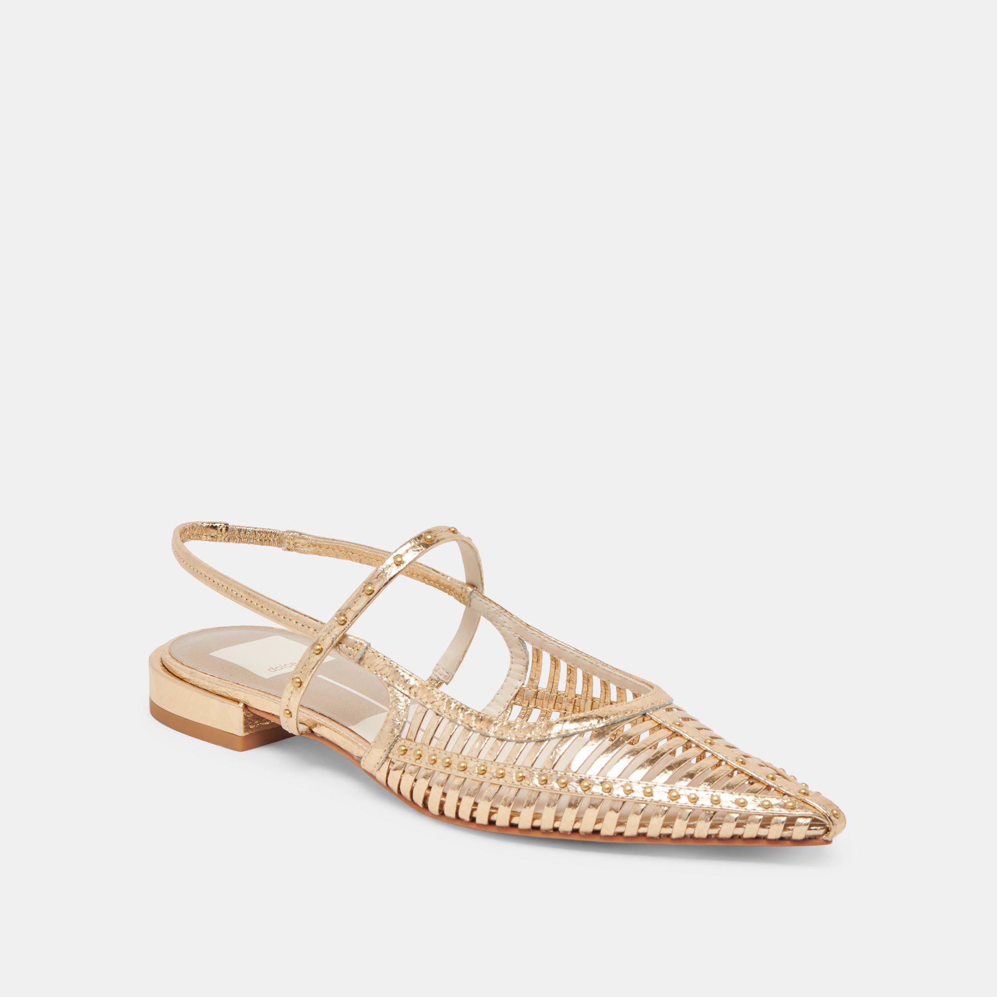 PHINLY FLATS GOLD DISTRESSED LEATHER Women's Casual Shoes - Comfortable & Stylish for Everyday Wear, Office, and Outings