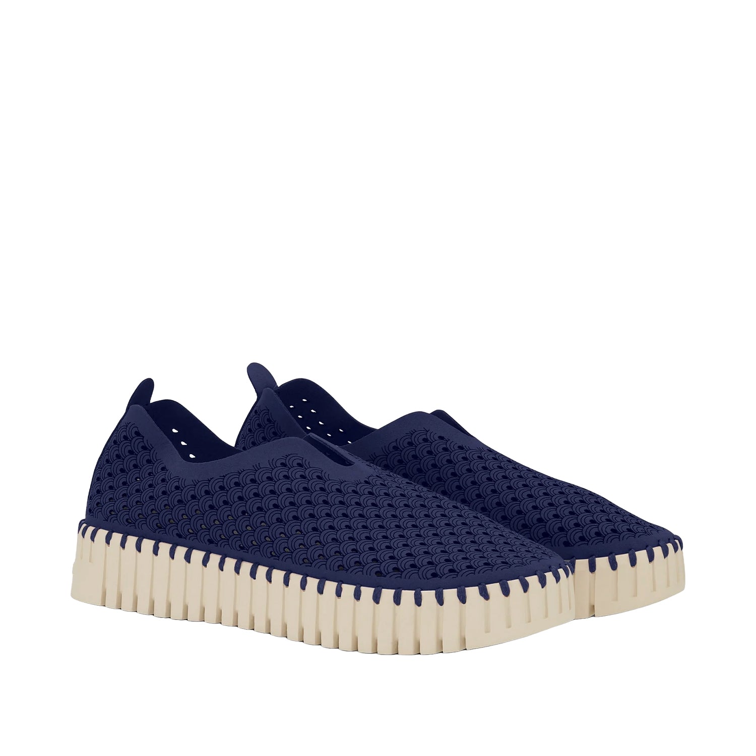 Ilse Jacobson Women's Tulip 3373 Platform Sandals in Dark Indigo - Comfortable High Heel Shoes for Casual Wear & Summer Outfits