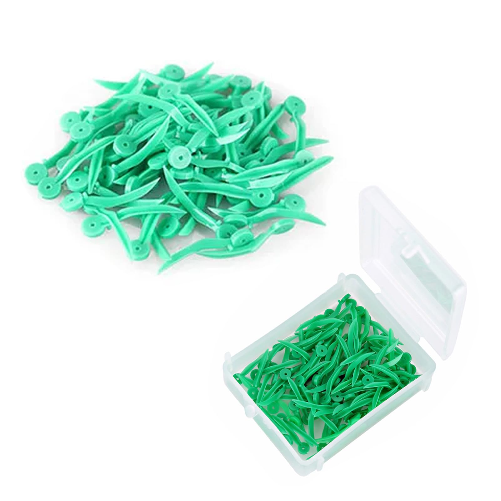 Windplus Dental Wedges, 400pcs Disposable Plastic Dental Wedges with Hole for Sectional Matrix & Interproximal Use - Professional Teeth Fixing Wedges for Dentists & Dental Clinics (Green S) - Perfect for Restorations, Fillings & Crown Placements