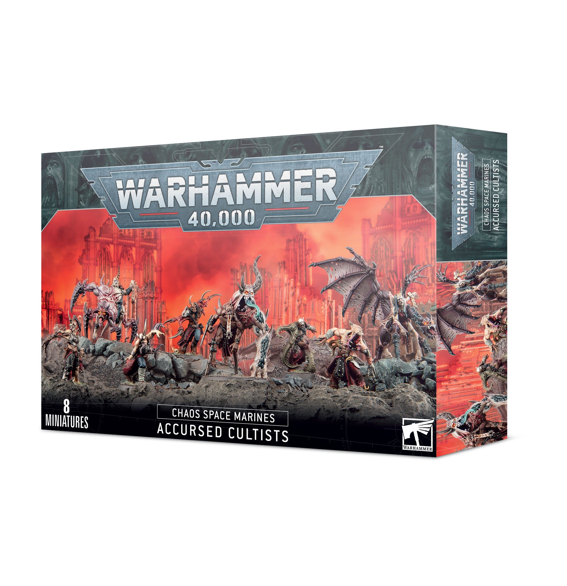 40K Chaos Space Marines Accused Cultists Miniatures - Warhammer 40K Tabletop Game Figures for Wargaming & Collecting