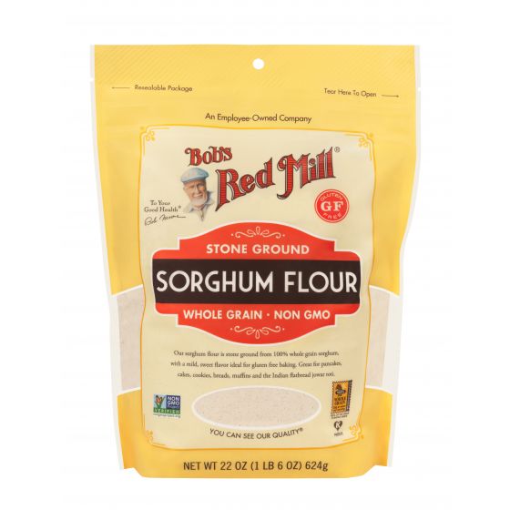 Organic Sweet White Sorghum Flour by Bob's Red Mill - Gluten-Free, Non-GMO Baking Flour for Bread, Cookies & Pancakes - Perfect for Gluten-Free & Paleo Diets