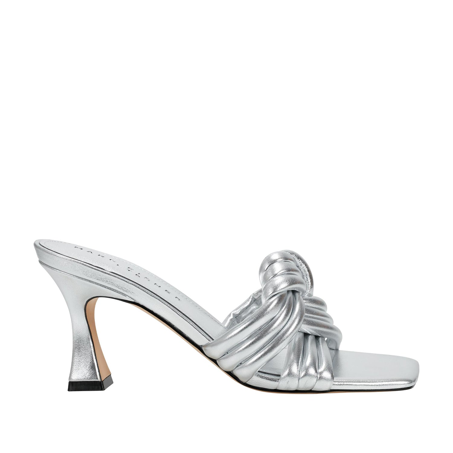 Marc Fisher Ltd Women's Dru Silver Metallic Leather Ballet Flats - Comfortable & Stylish Shoes for Work, Casual Outings & Date Nights