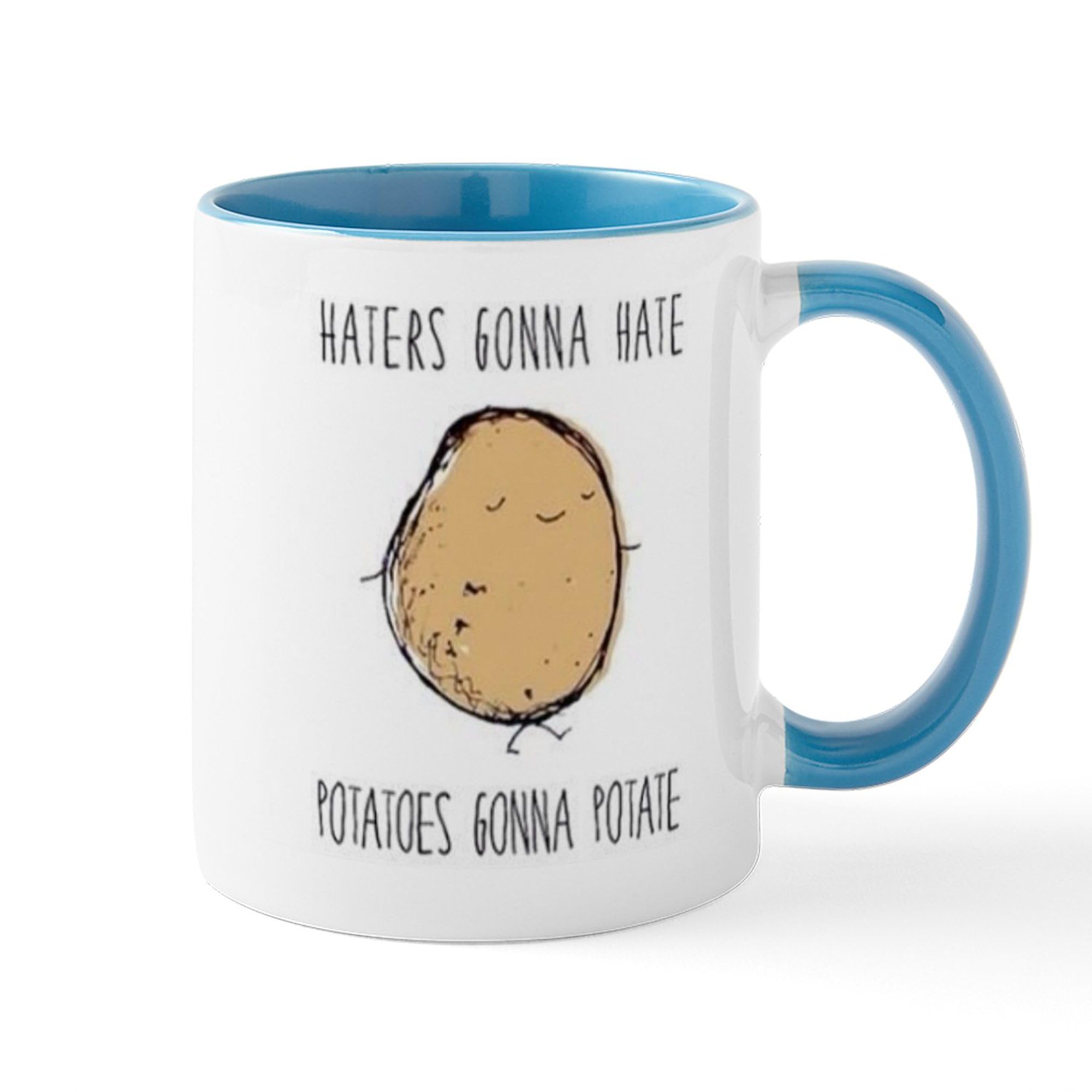 Haters Gonna Hate Potatoes Gonna Potate 11 oz Ceramic Coffee Mug (325ml) - Funny Novelty Tea Cup for Office, Home & Gifts