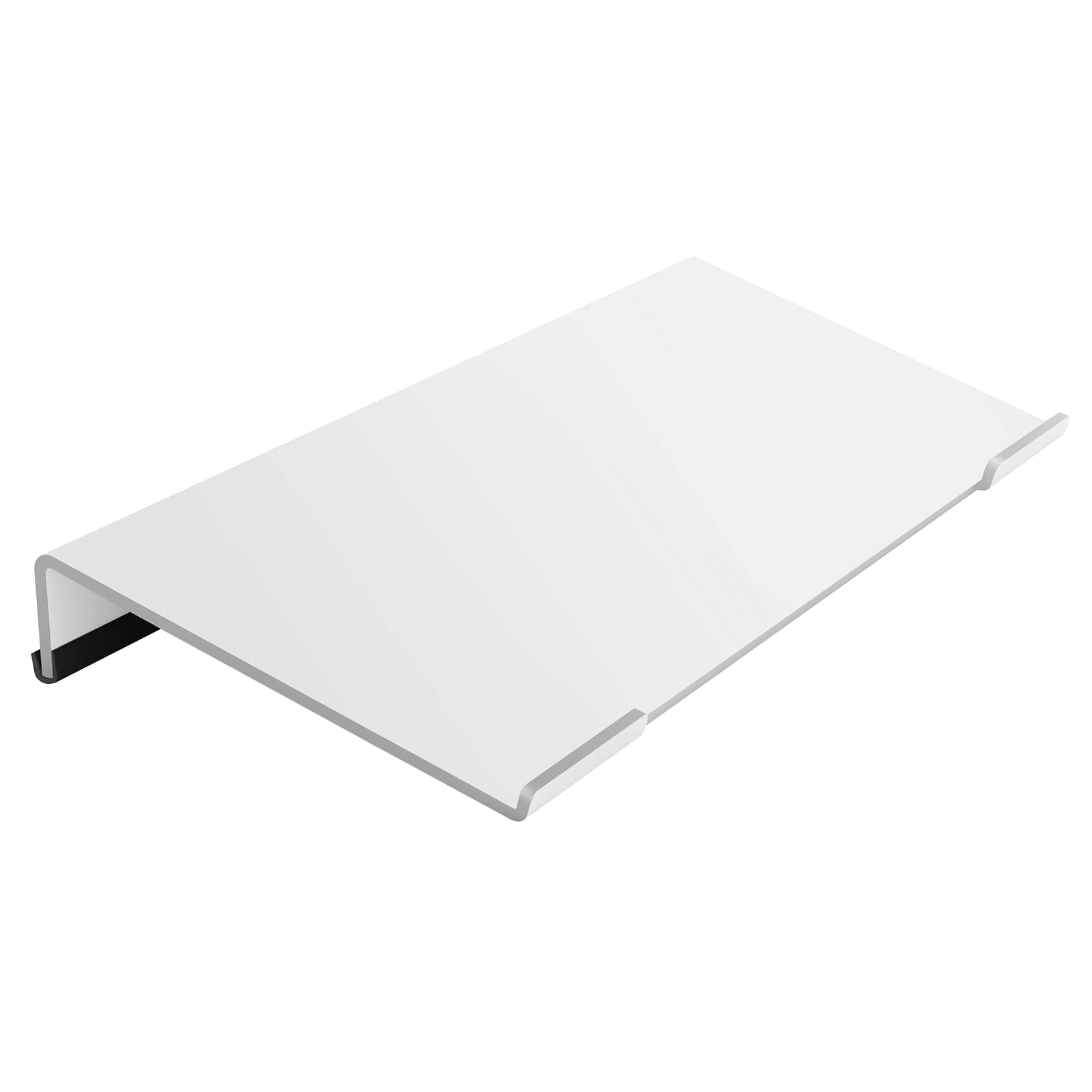 Egchi White Acrylic Keyboard Stand for Desk - Adjustable Tilt Lift Riser, Ergonomic Keyboard Holder for Desktop & Laptop - Perfect for Office, Gaming & Home Workspace