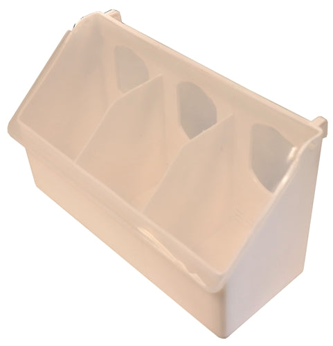 4 Pack Plastic 3 Hole Bird Feeders for Quail, Pigeon & Dove - Outdoor Garden Bird Feeding Station for Backyard & Patio
