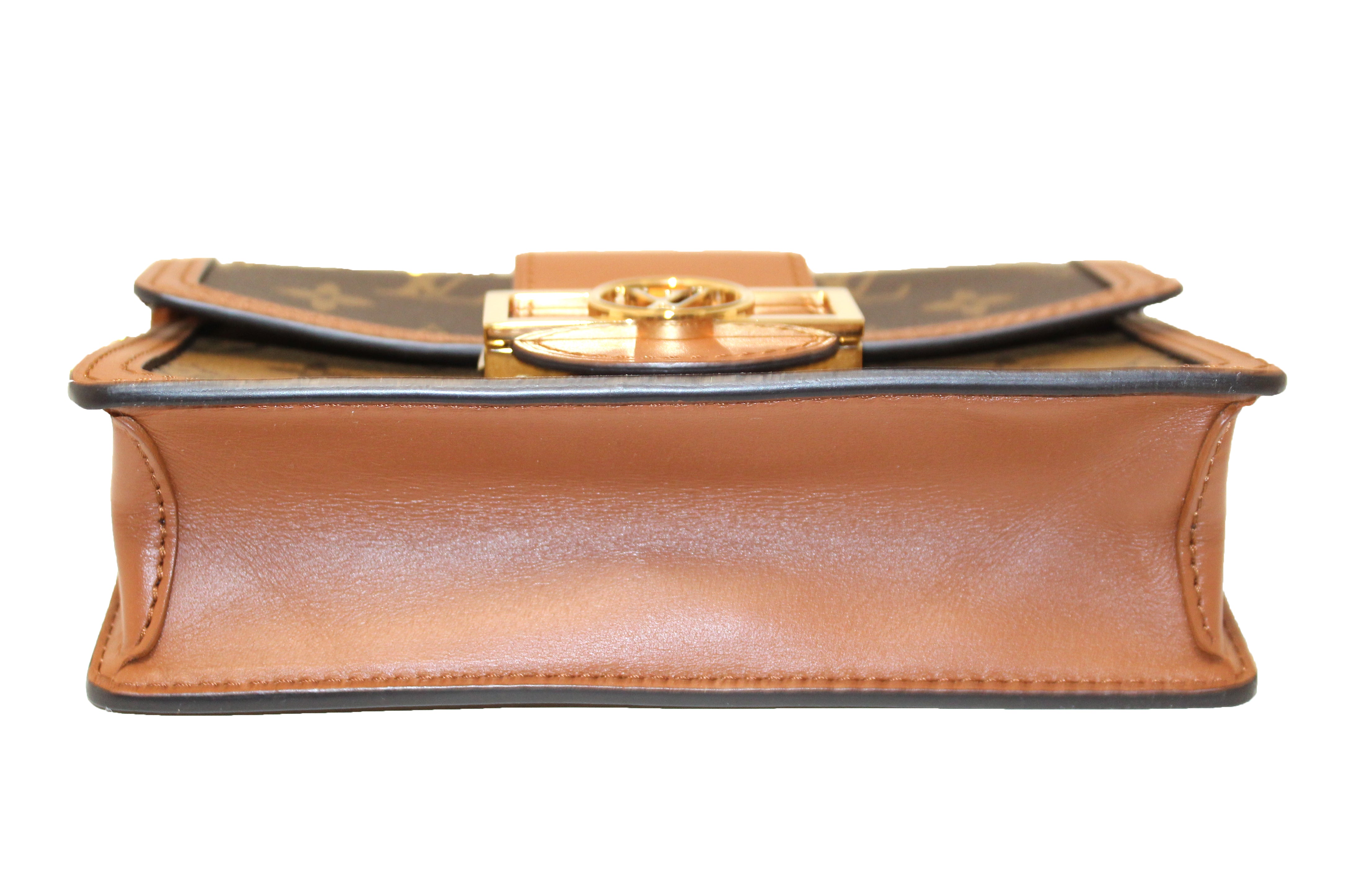 Authentic Louis Vuitton Dauphine Chain Wallet - Monogram & Reverse Canvas Crossbody Bag for Women | Luxury Designer Purse for Everyday Use, Date Night & Special Occasions
