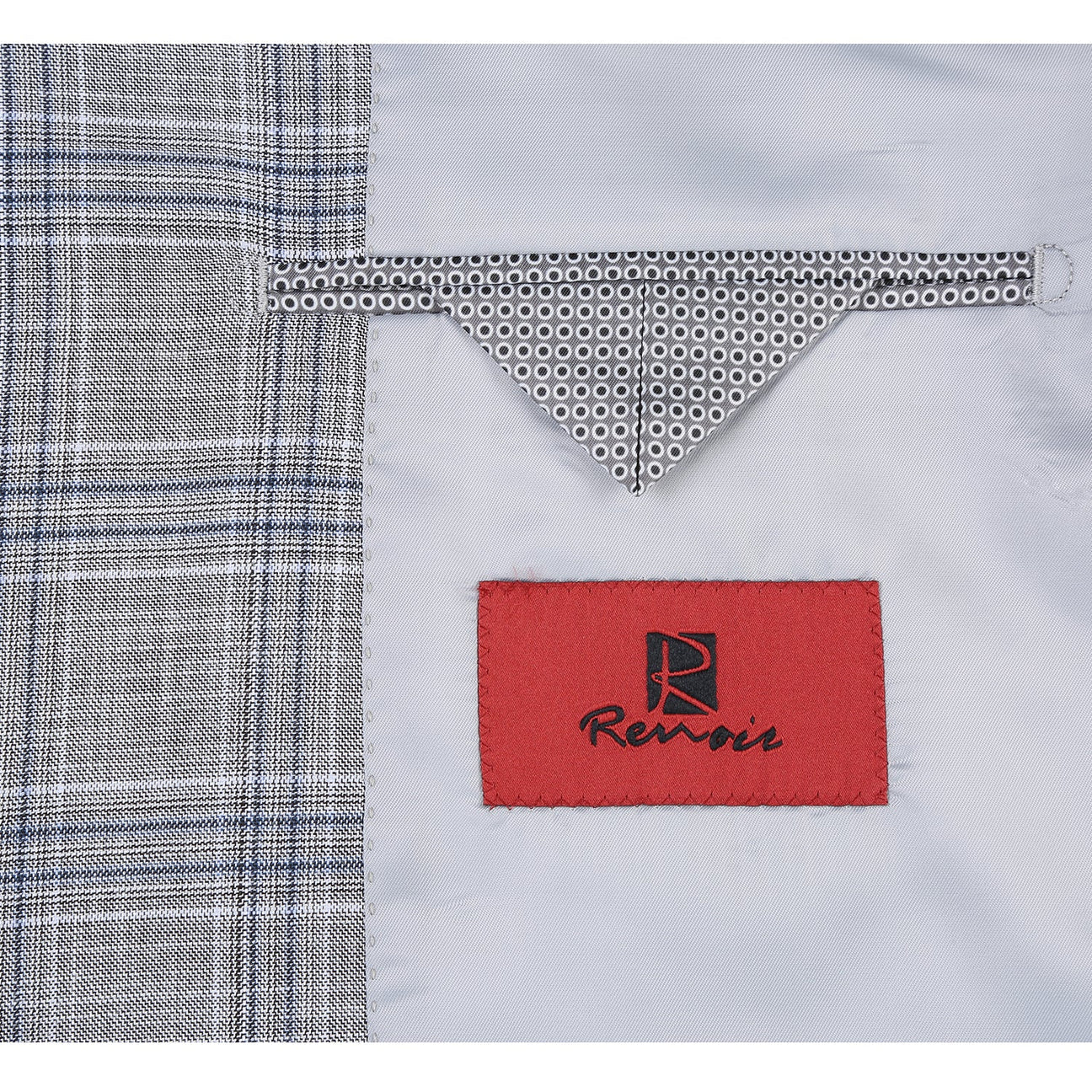 Alessandro Vitello by Renoir Classic Fit Checked Gray Suit | Men's Business Formal Attire for Office, Weddings & Special Events