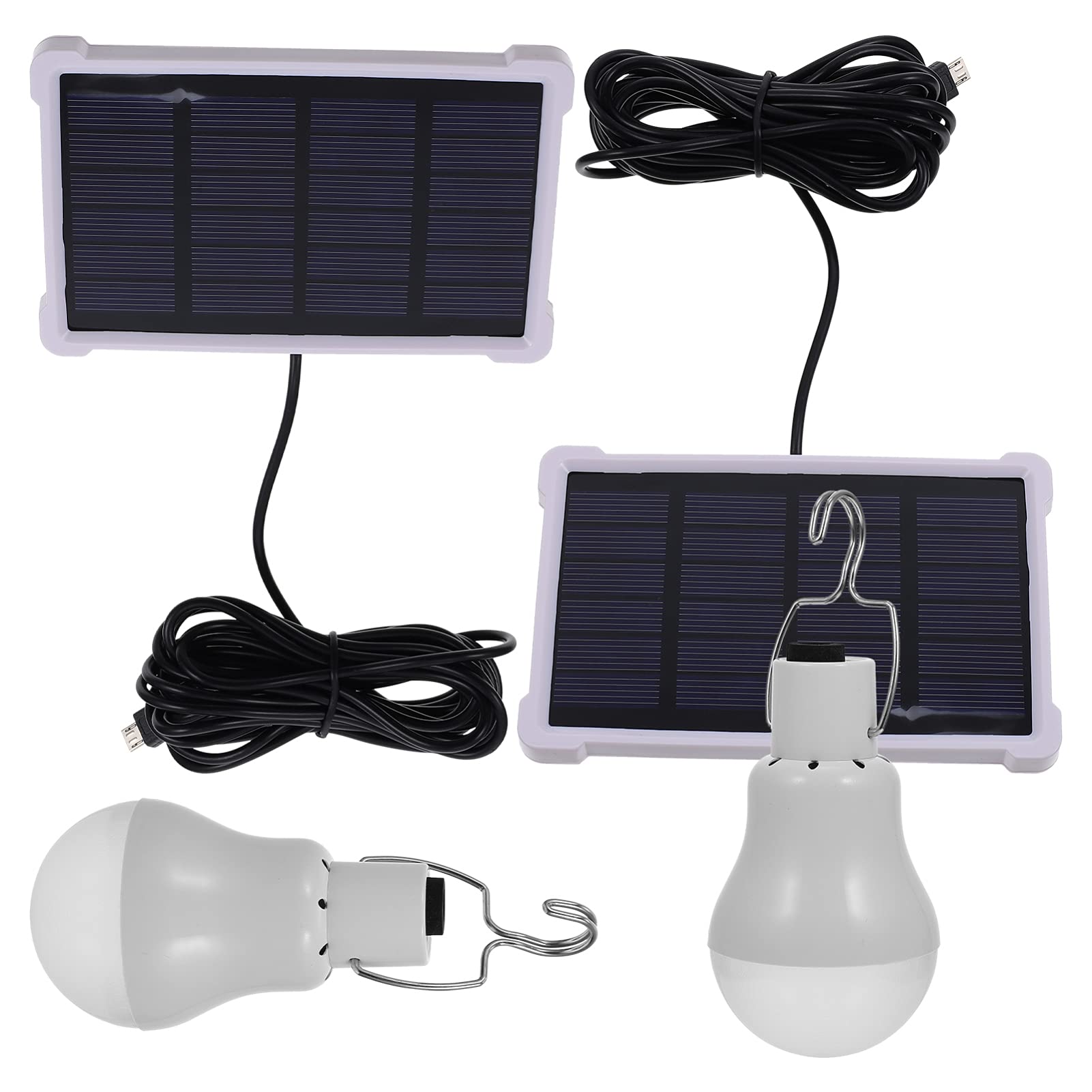 YARNOW 2-Pack Solar Tent Lights - 20W LED Camping Lantern with Clip & Hook, Portable Outdoor Lighting for Hiking, Backpacking, Fishing - Perfect for Emergency, Nighttime Adventures & Outdoor Activities