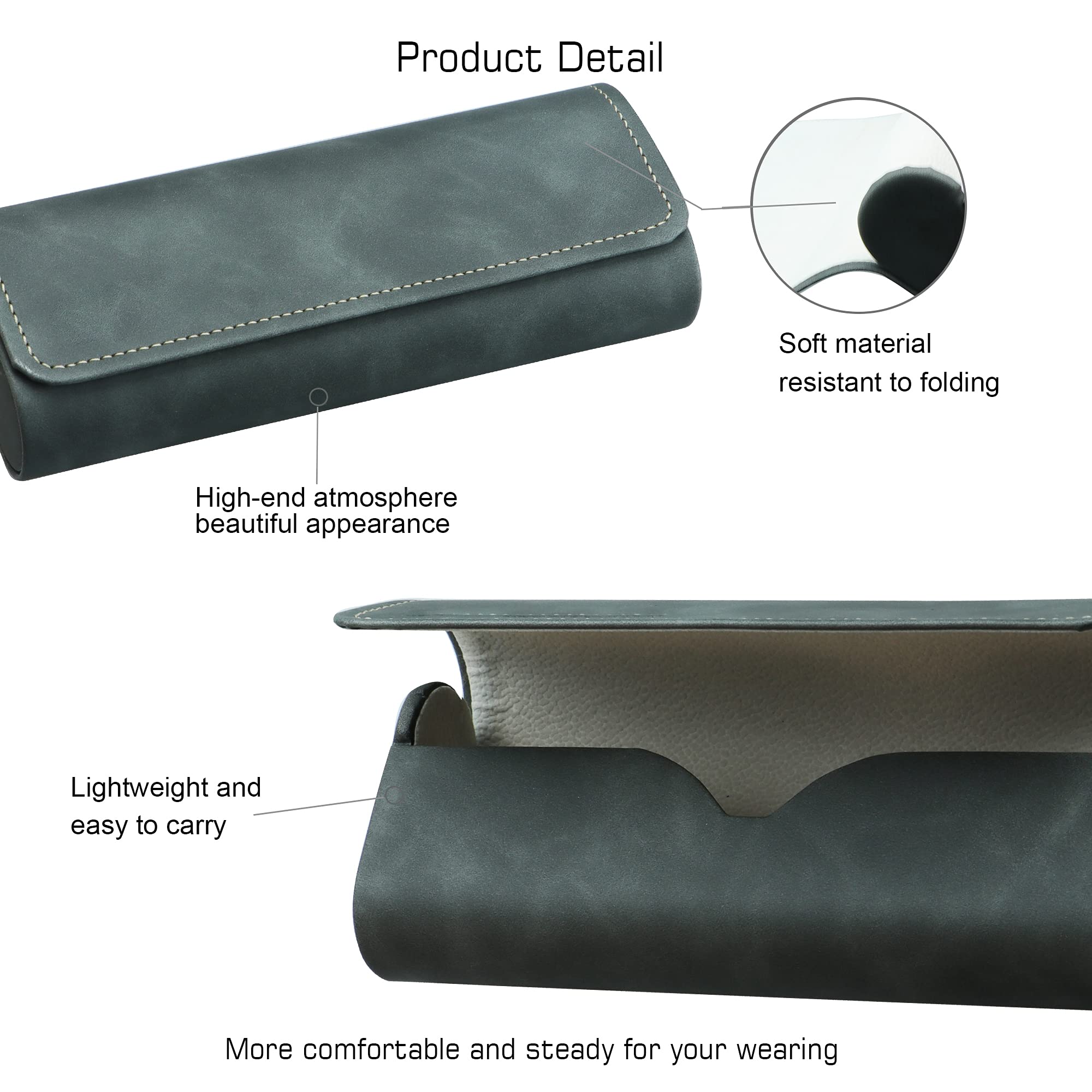 Durable Hard Shell Eyeglass Case for Men, Women & Kids - Protective Sunglasses & Eyeglasses Storage - Perfect for Travel, School & Everyday Use