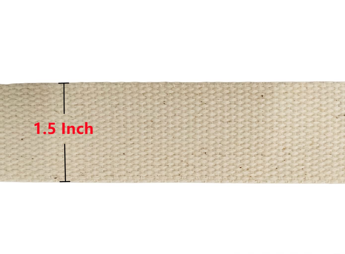 11 Yards Natural Heavy Cotton Webbing 1.5 Inch for Sewing, DIY Crafts, Bag Making & Outdoor Supplies - Perfect for Tote Bags, Belts, Straps & Camping Gear