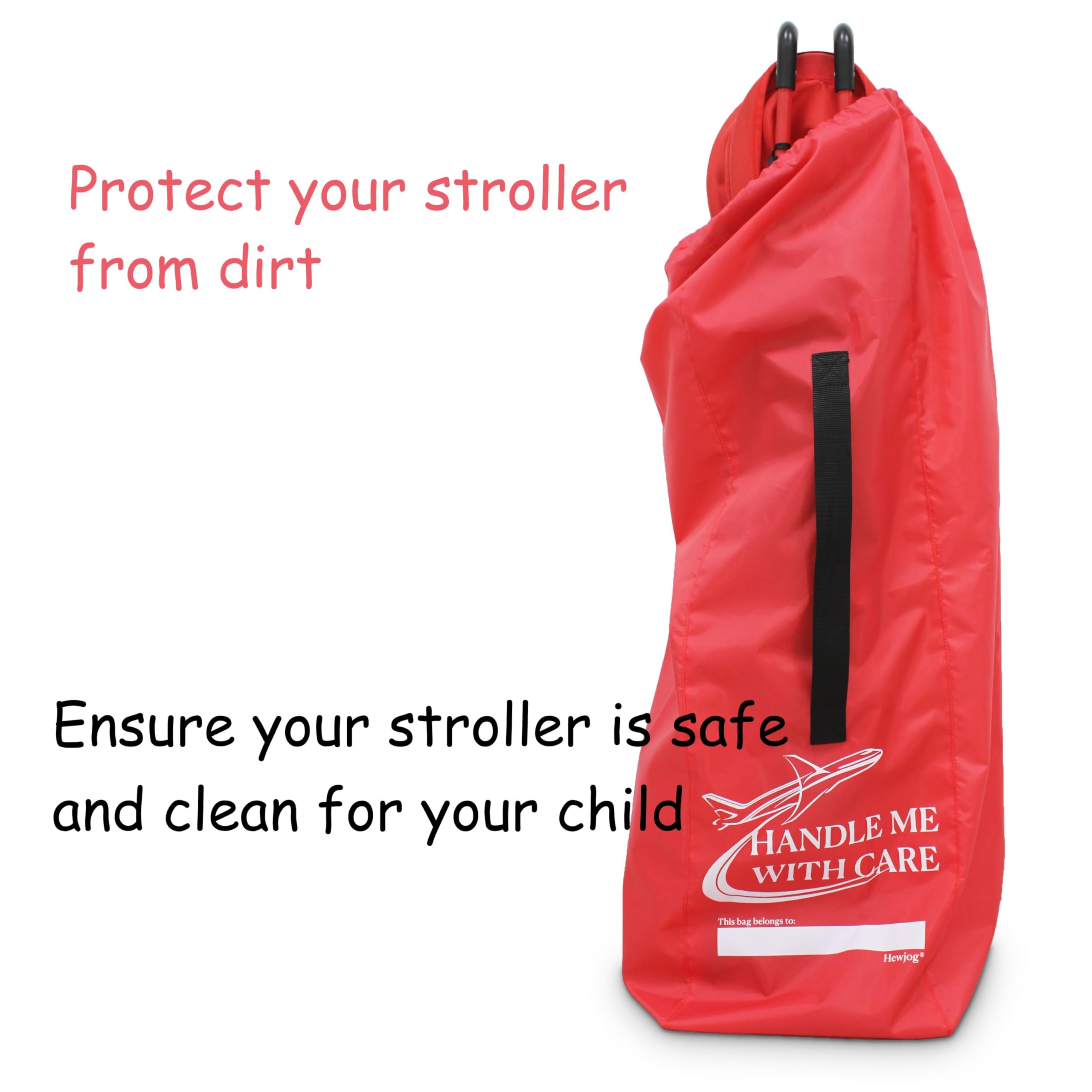Airplane Travel Stroller Bag for Single Umbrella Strollers - Black | Compact & Protective Stroller Cover for Air Travel, Car Storage & Outdoor Adventures