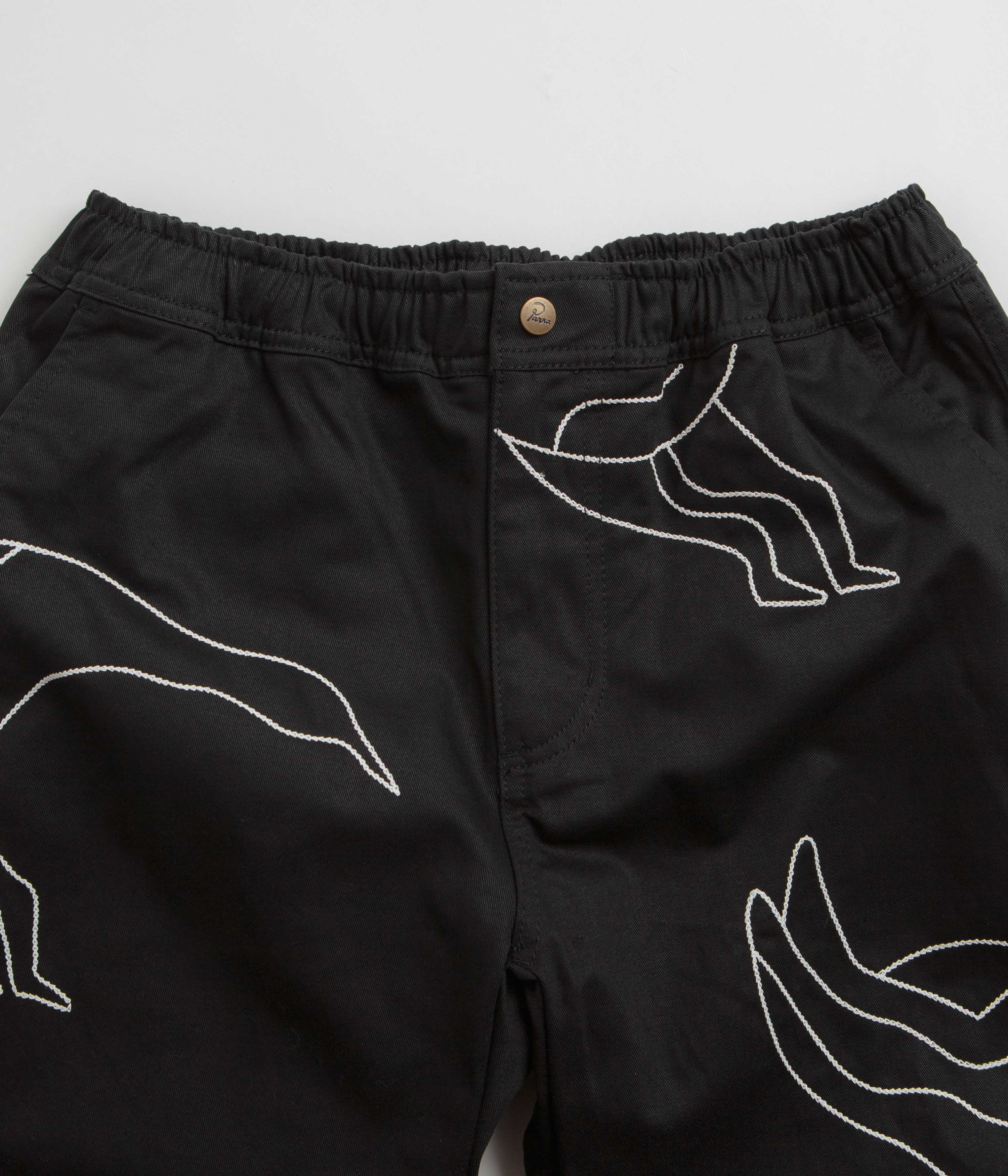 Parra Stitched Up Duck Pants - Black | Waterproof Work Pants for Outdoor Activities & Hiking