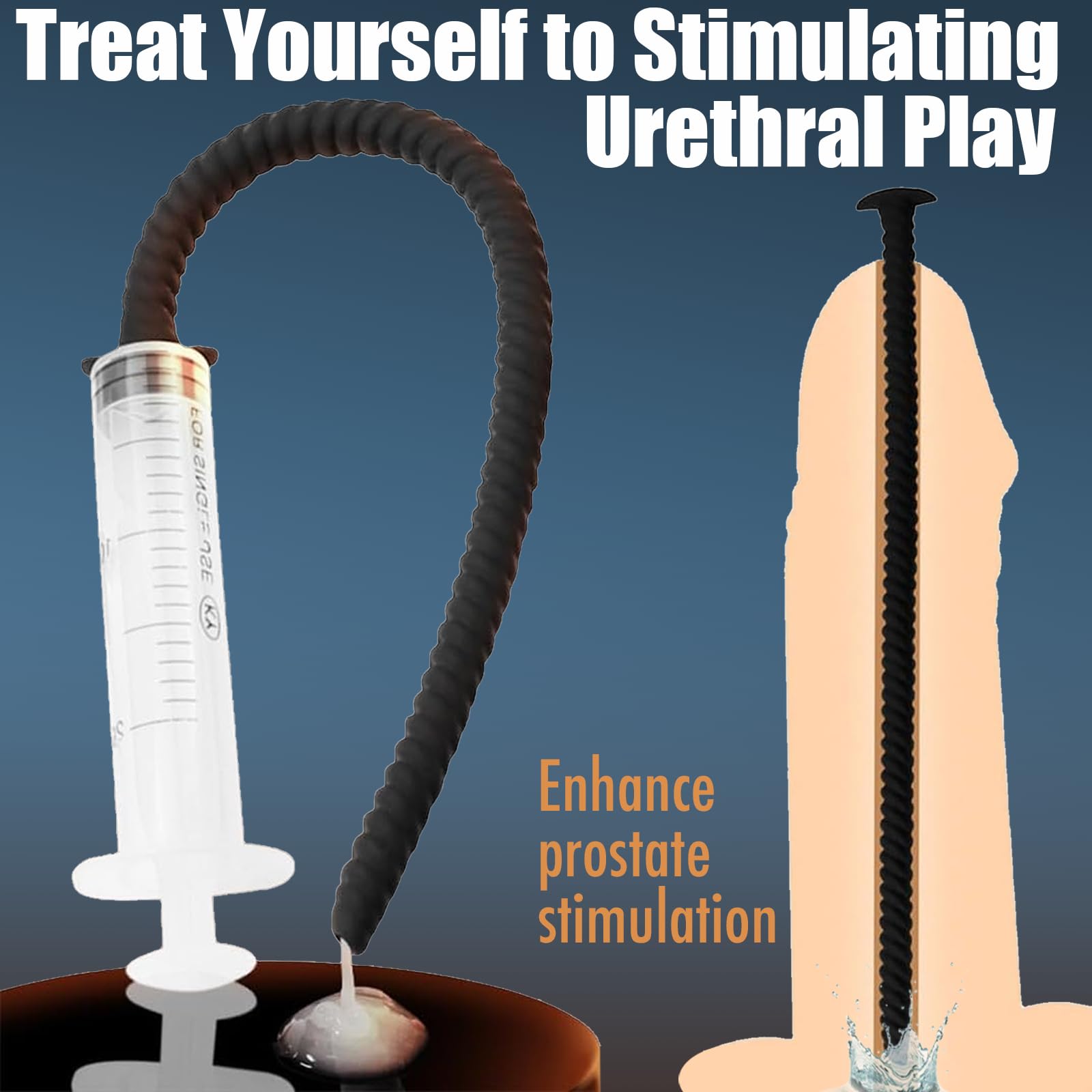 Premium Silicone Hollow Urethral Sound Trainer Set - 3pc Male Enhancement Dilator Kit for Penis Plug & Catheter Play | Medical-Grade Urethral Penetration Toys for Chastity, Sounding & Estim Play | Safe Sex Products for BDSM & Adult Exploration