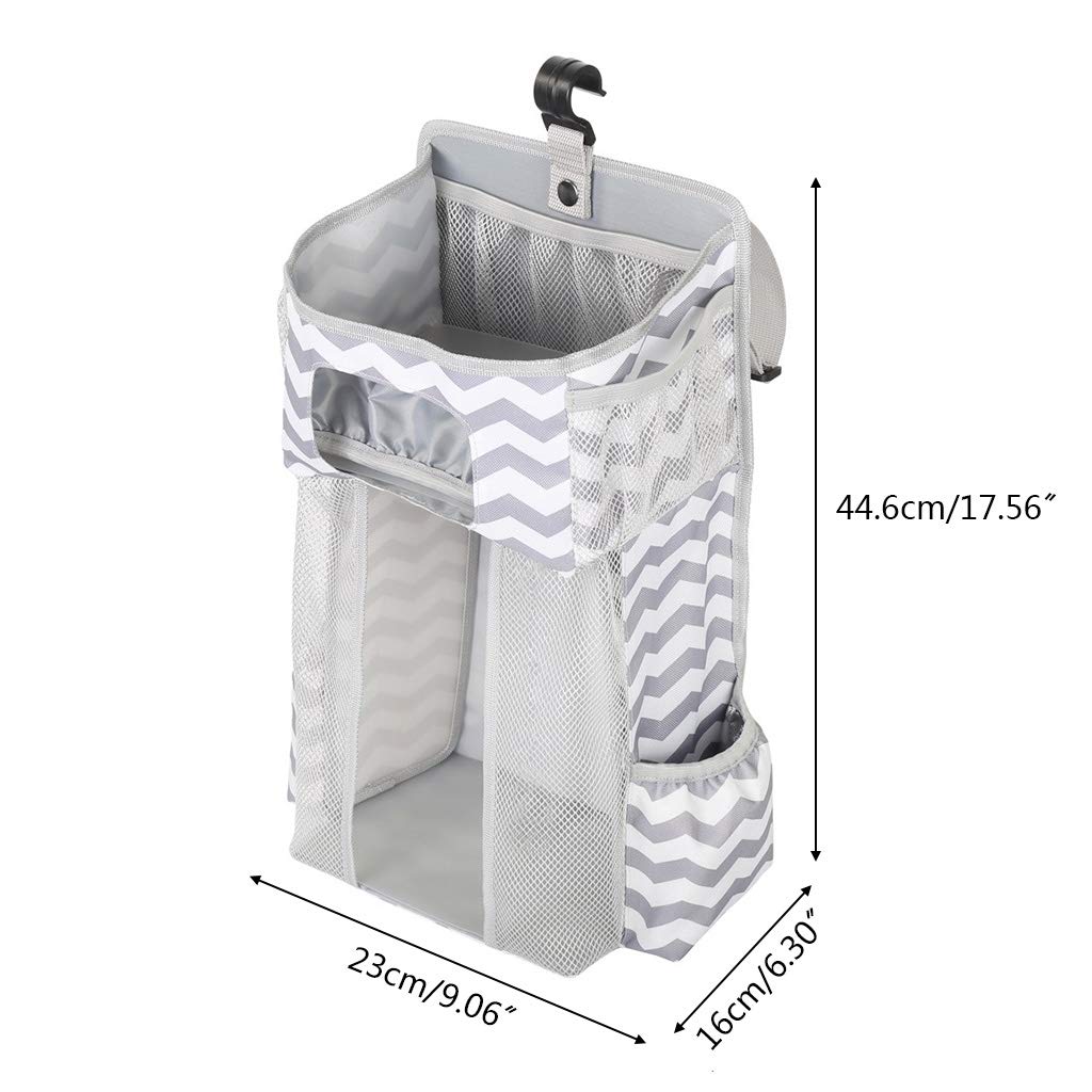 Baby Diaper Organizer - Hanging Storage Bags for Crib or Wall - Perfect for Nursery Organization & Diaper Changing Station
