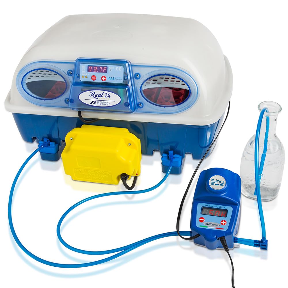 Premier 1 Supplies Borotto Real 24 Automatic Egg Incubator with Humidity Pump - Ideal for Poultry Farming, Hatching Chicken Ducks & Quail Eggs at Home or Farm