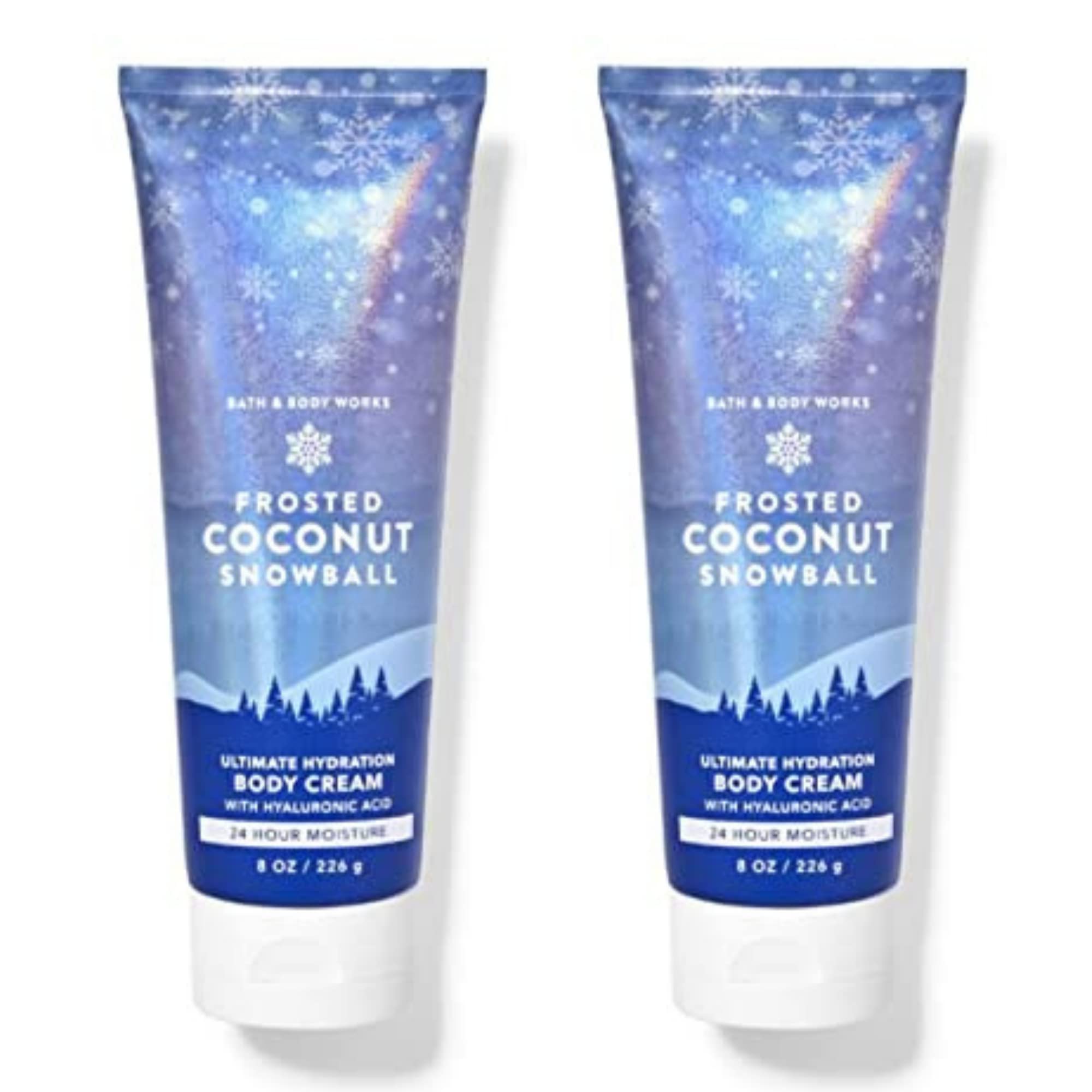 Bath and Body Works Frosted Coconut Snowball Gift Set - 2 Pack Body Cream (2 oz Each) | Moisturizing Skincare for Winter & Holiday Gifting