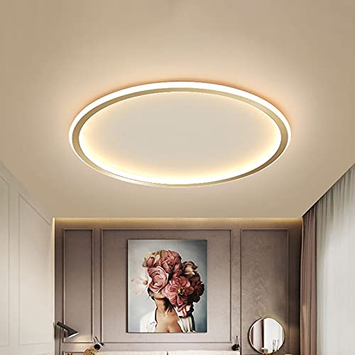 Minimalist Gold LED Flush Mount Ceiling Light - 16